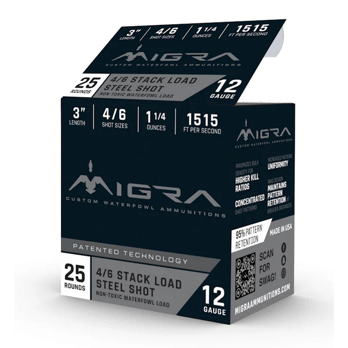 Image of "Migra Stack Load Shotshells - 12 Gauge - 4/6 - 3"" - 25 Rounds - 1515 - 1-1/4 oz."