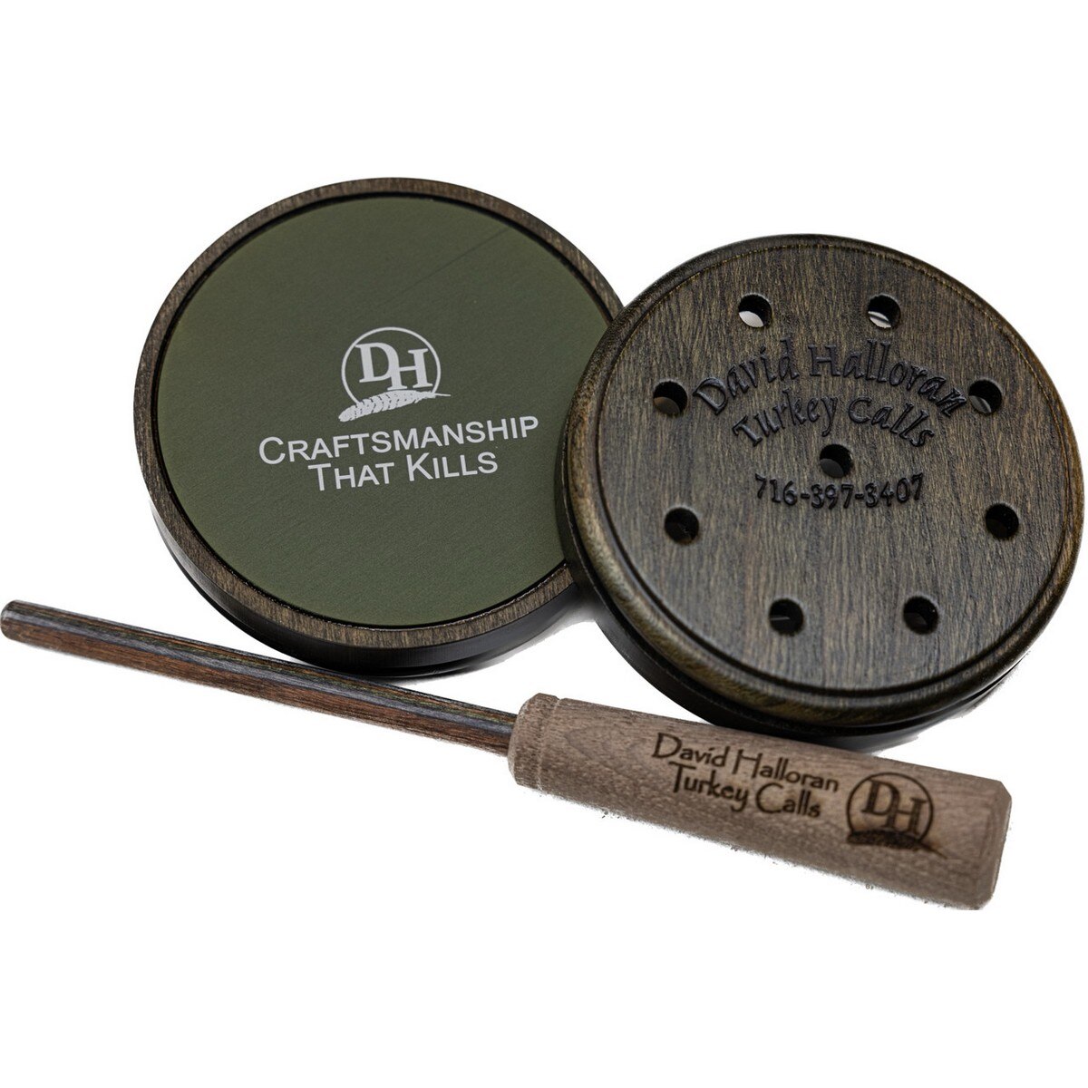 Image of David Halloran OD Green Anodized Aluminum Pot Turkey Call