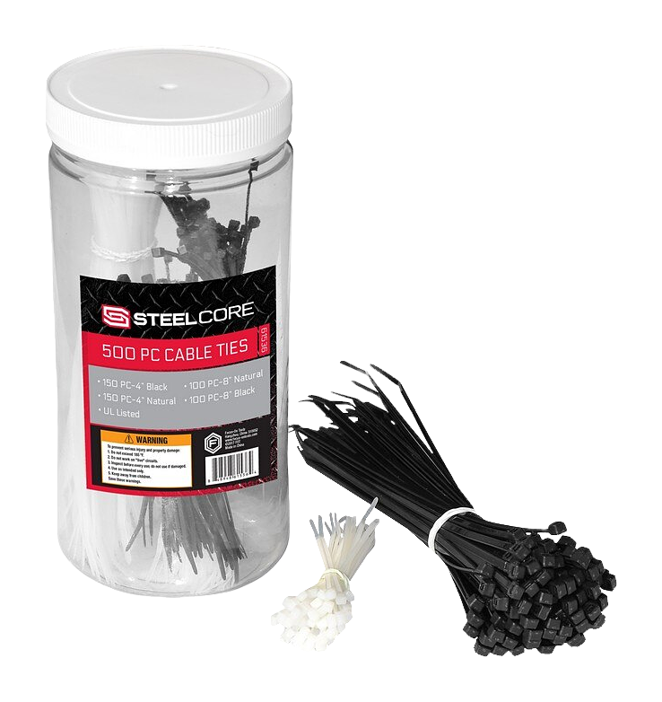 Image of FOT Assorted Cable Tie Canister 500 Piece