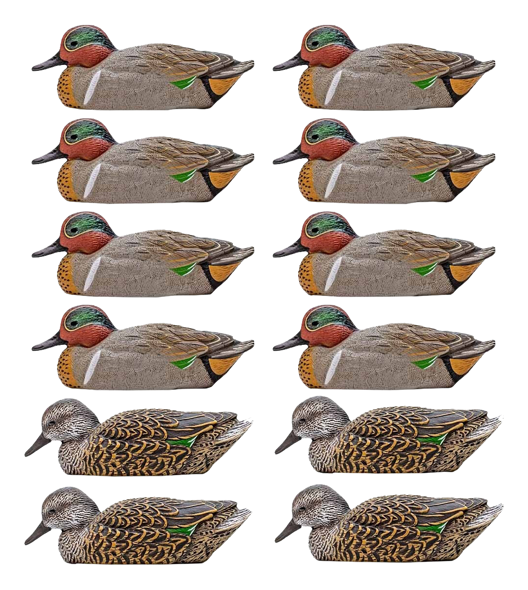 Image of Rig'Em Right Mainline Green Winged Teal Duck Decoys 12 Pack