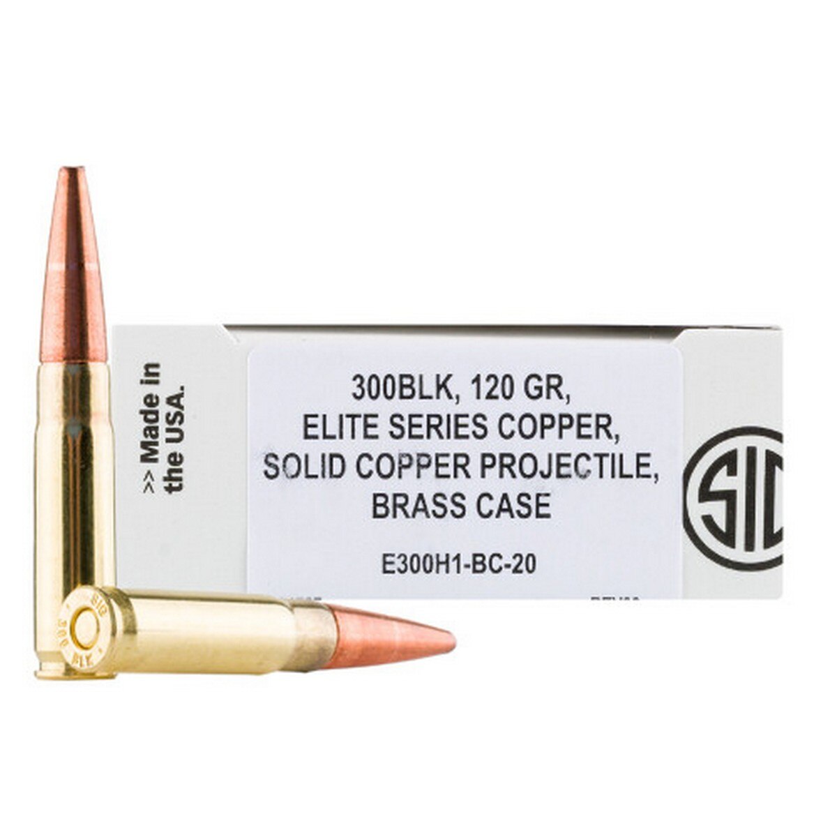 Sig Sauer Elite Copper Hunting 300 Blackout 120 Grain OTM 20 Rd - SIG SAUER