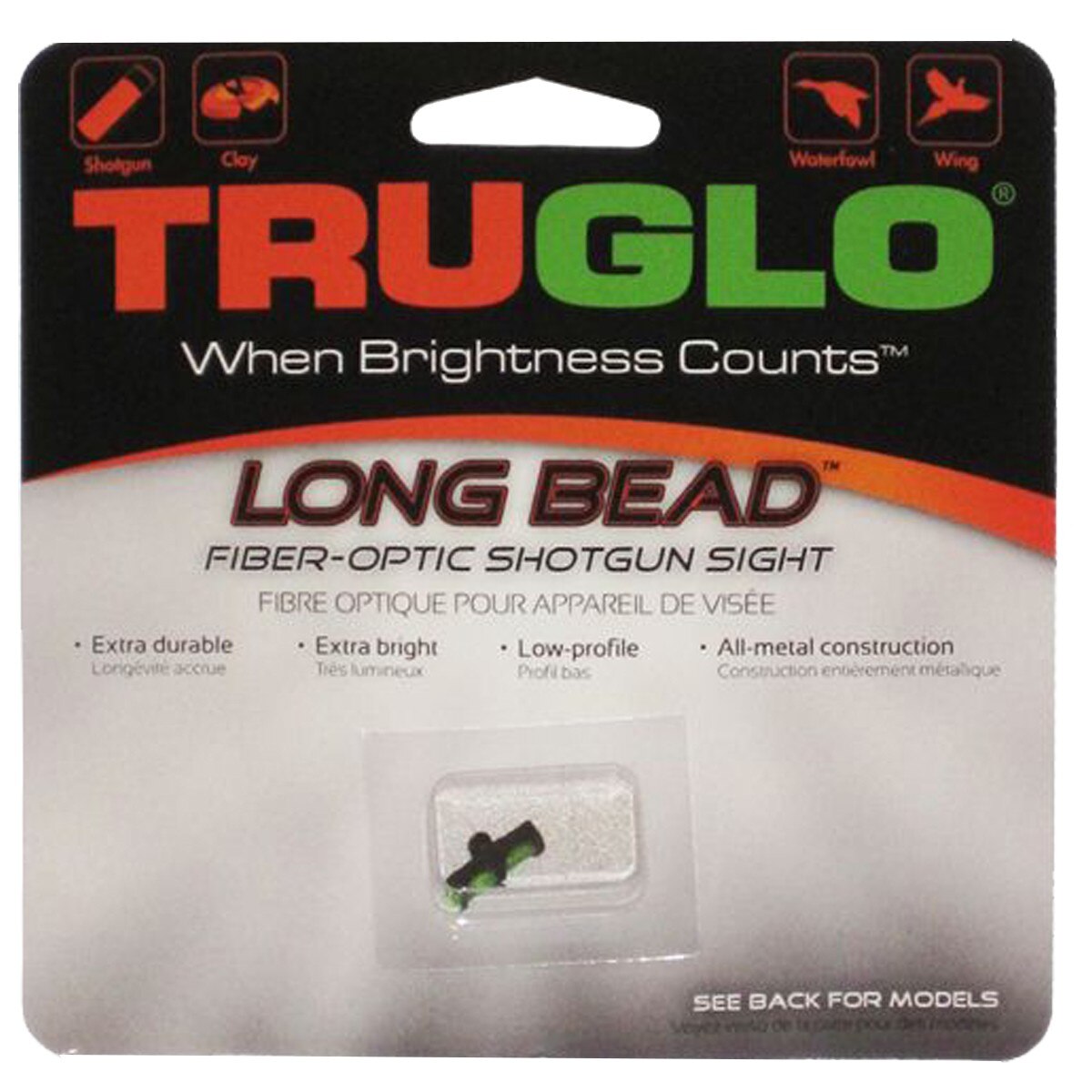 Truglo Long Bead Shotgun Sight 3mm Green - Bass Pro Shops