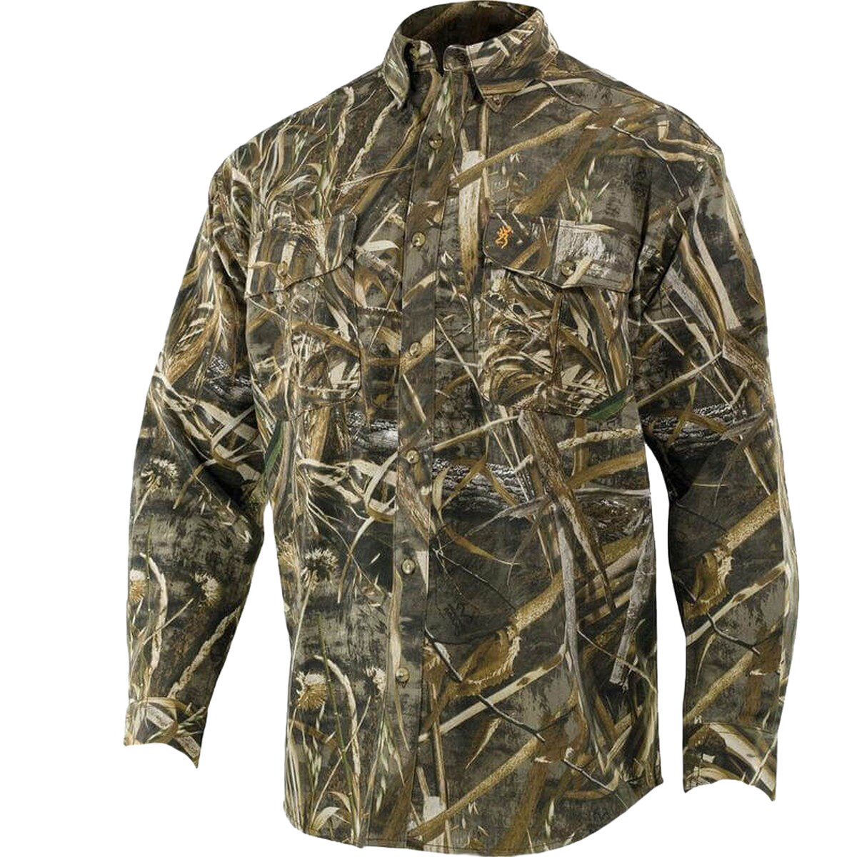 Image of Browning Wasatch-CB Button Up Long Sleeve Hunting Shirt - Realtree Max-5 - S
