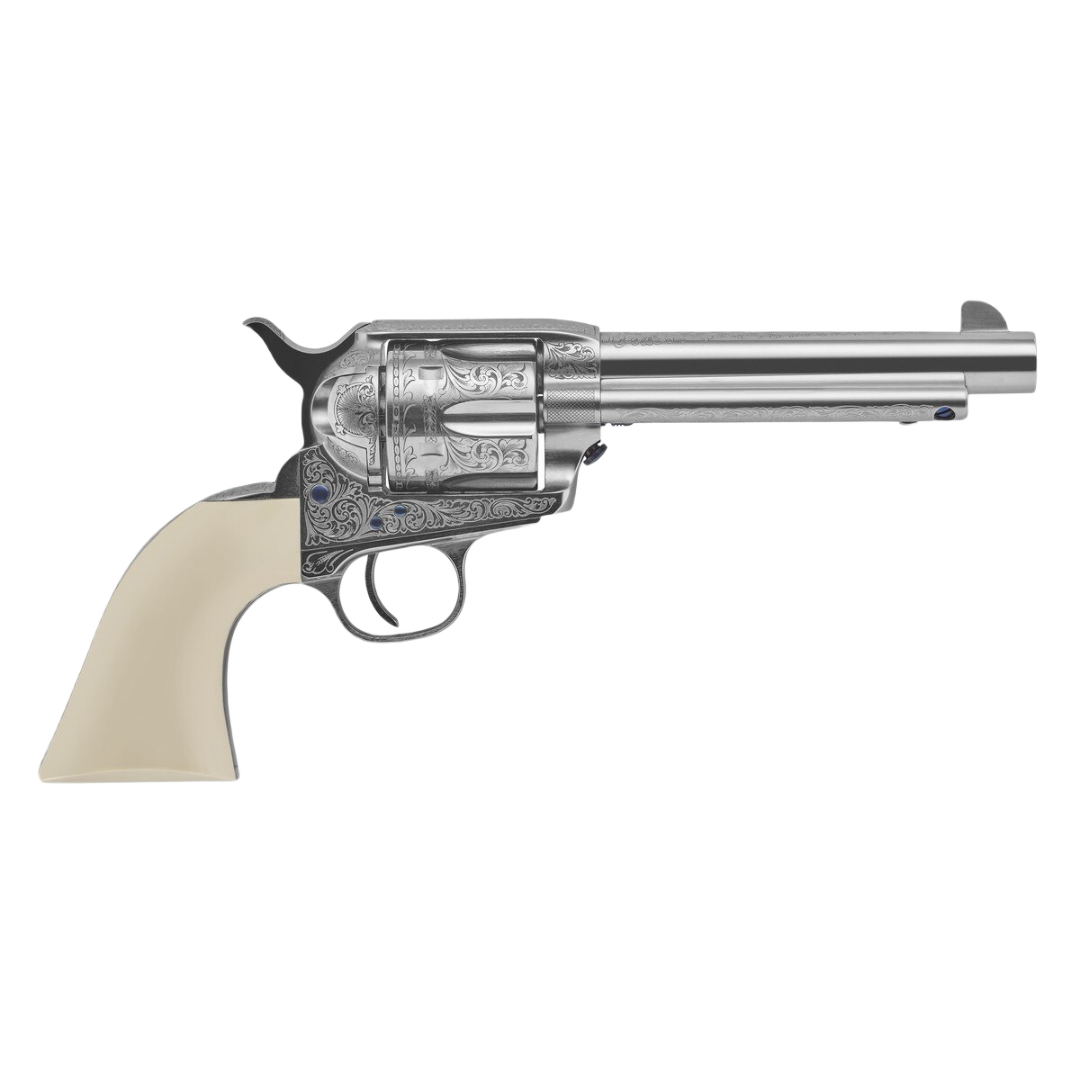 Image of "Uberti 1873 Cattleman O&L Teddy 45 Colt 5.5"" SS/White"