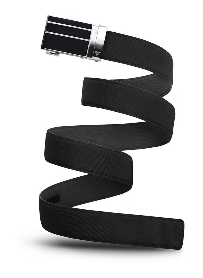 Image of Mission Swat Black Buckle Pitch Black Canvas Belt