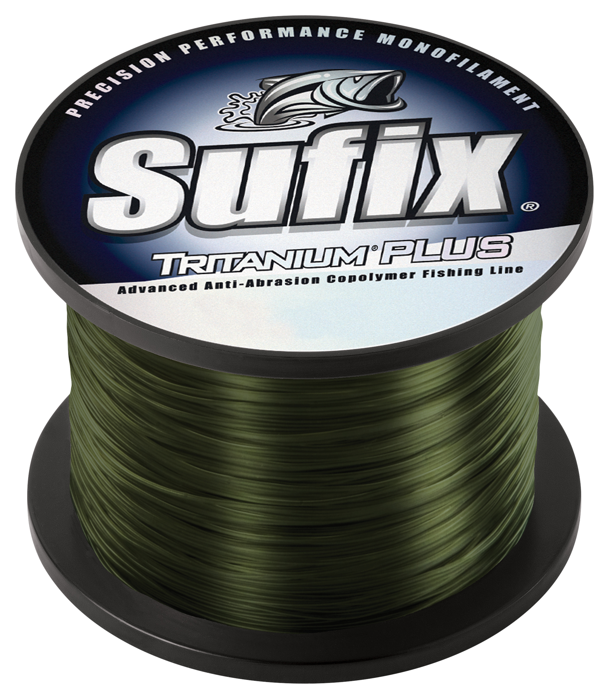 Image of Sufix Tritanium Plus Copolymer Fishing Line - Dark Green - 4950 Yards - 12 Lb. Test