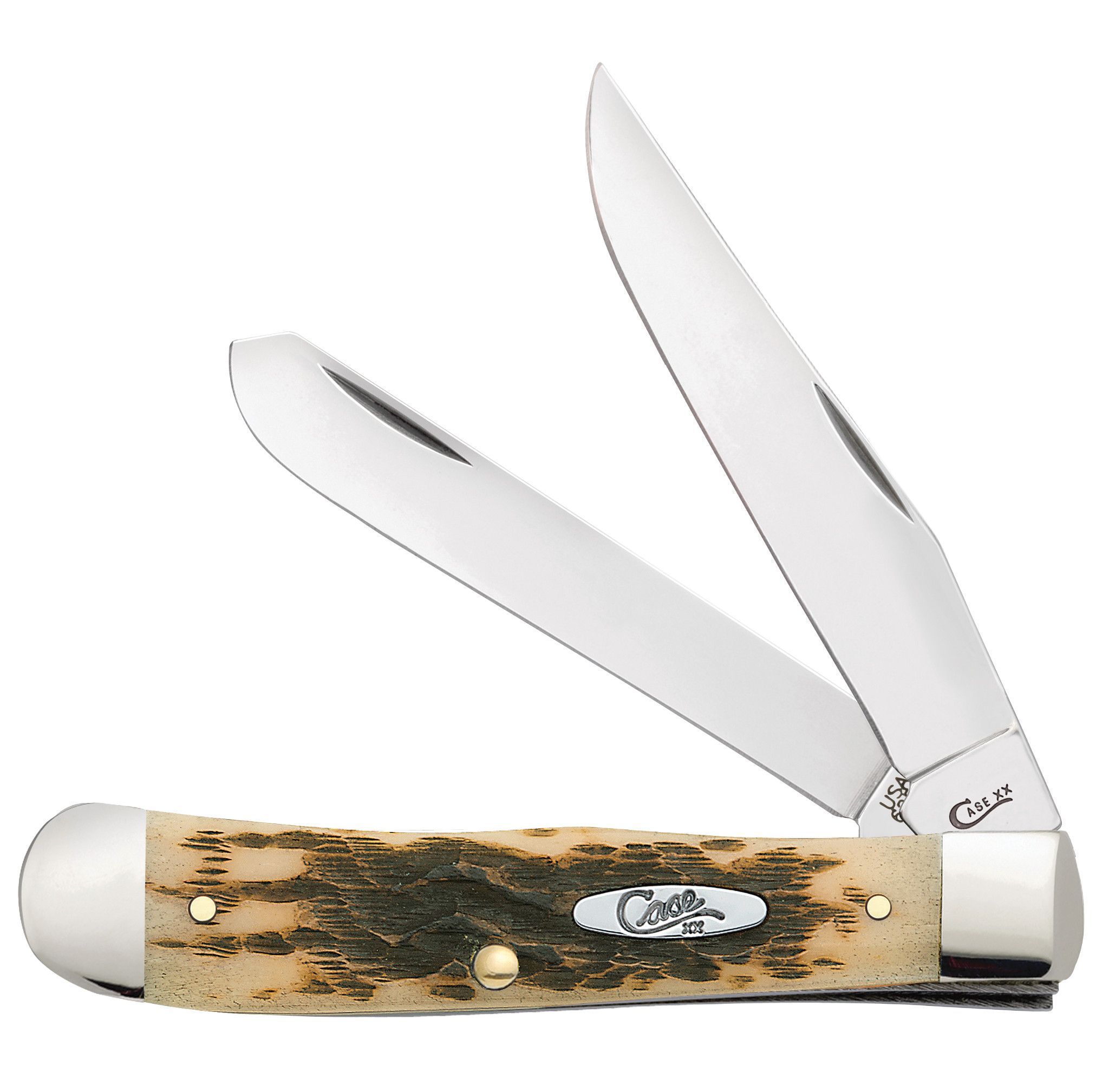 Image of Case Amber Bone Peach Seed Jig Folding Knife