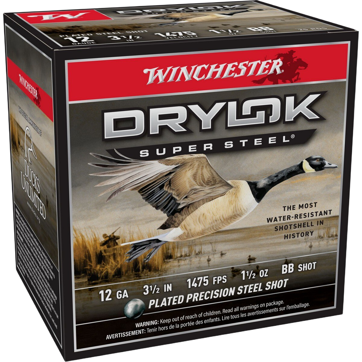 Winchester Drylok Super Steel HV 12-Ga. 3-1/2" 1-1/2 oz. Waterfowl Loads - BB - 250 Rounds