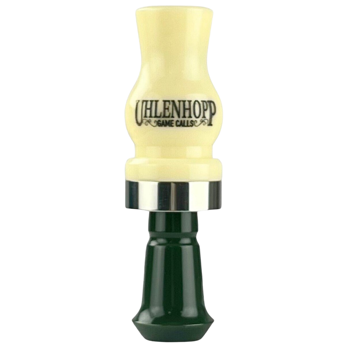 Uhlenhopp D.L.S. Dirty Little Secret Single Reed Duck Call - Ivory/Green - Uhlenhopp Game Calls