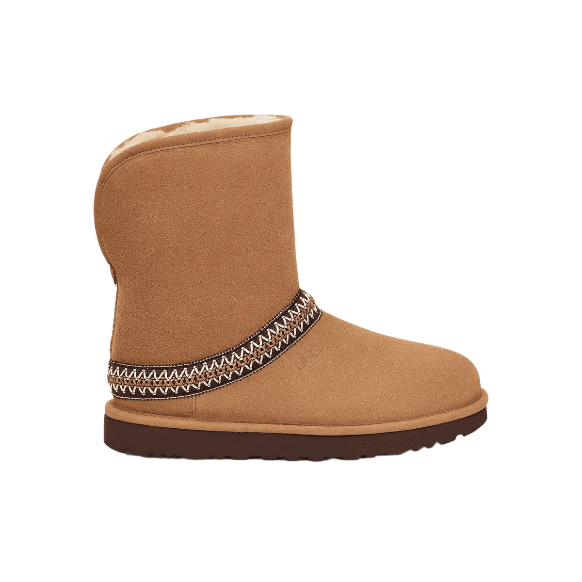 Image of Ugg Classic Short Crescent Boot - Chestnut - 9