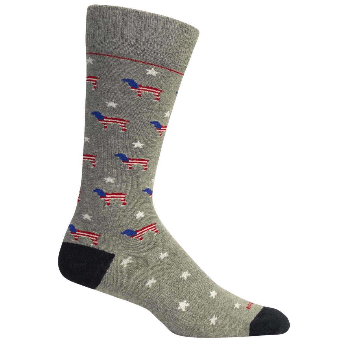 Image of Brown Dog Red White Beau Americana Dog Socks