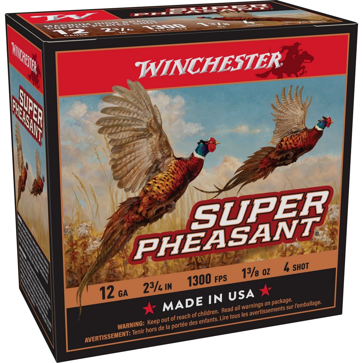Image of "Winchester Super Pheasant 12-Ga. 2-3/4"" 1-3/8 oz. 1,300 fps Shotshells - #4 - 250 Rounds"