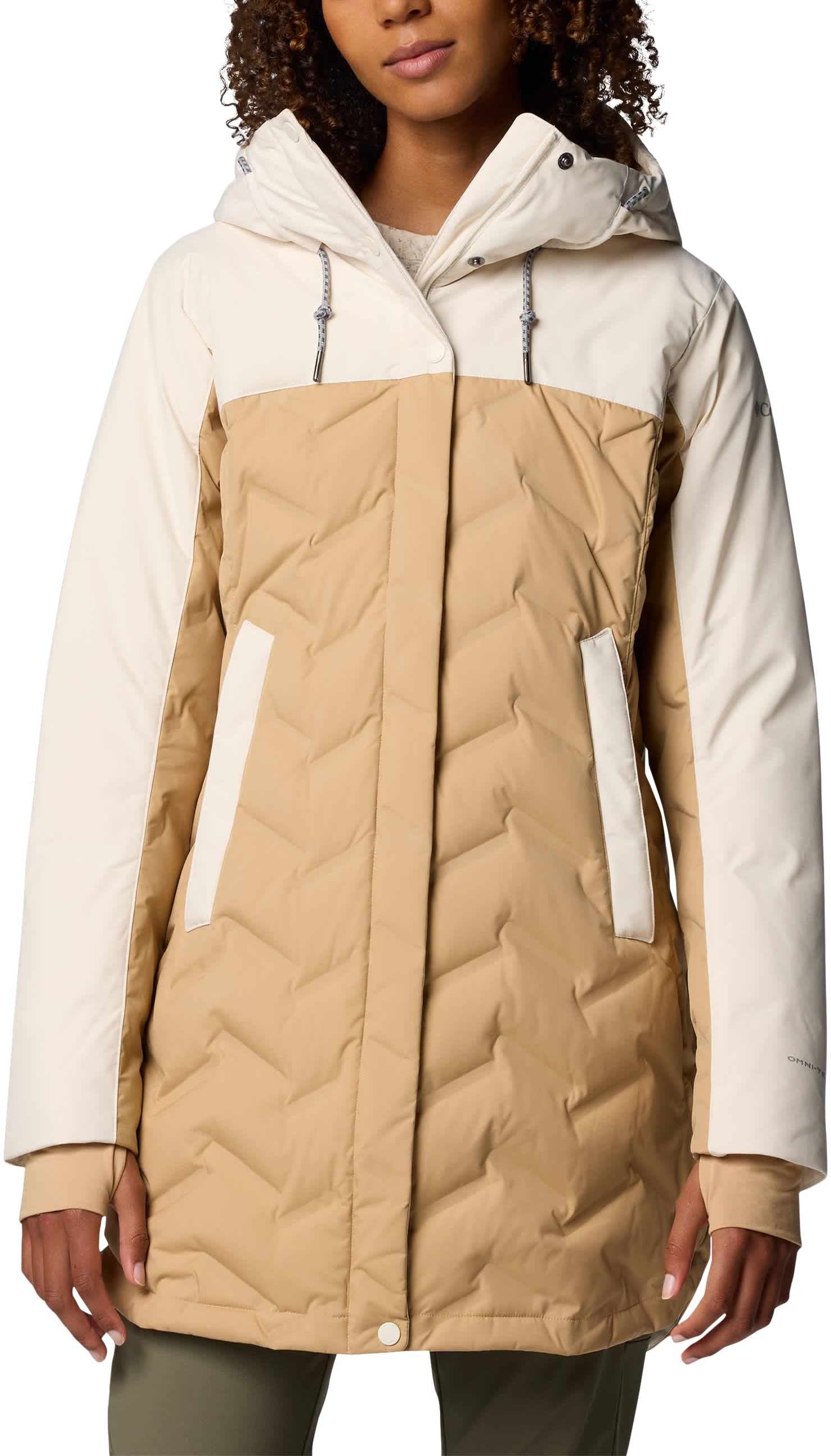 Image of Columbia Mountain Croo III Mid Down Jacket for Ladies - Canoe/Chalk - XXL