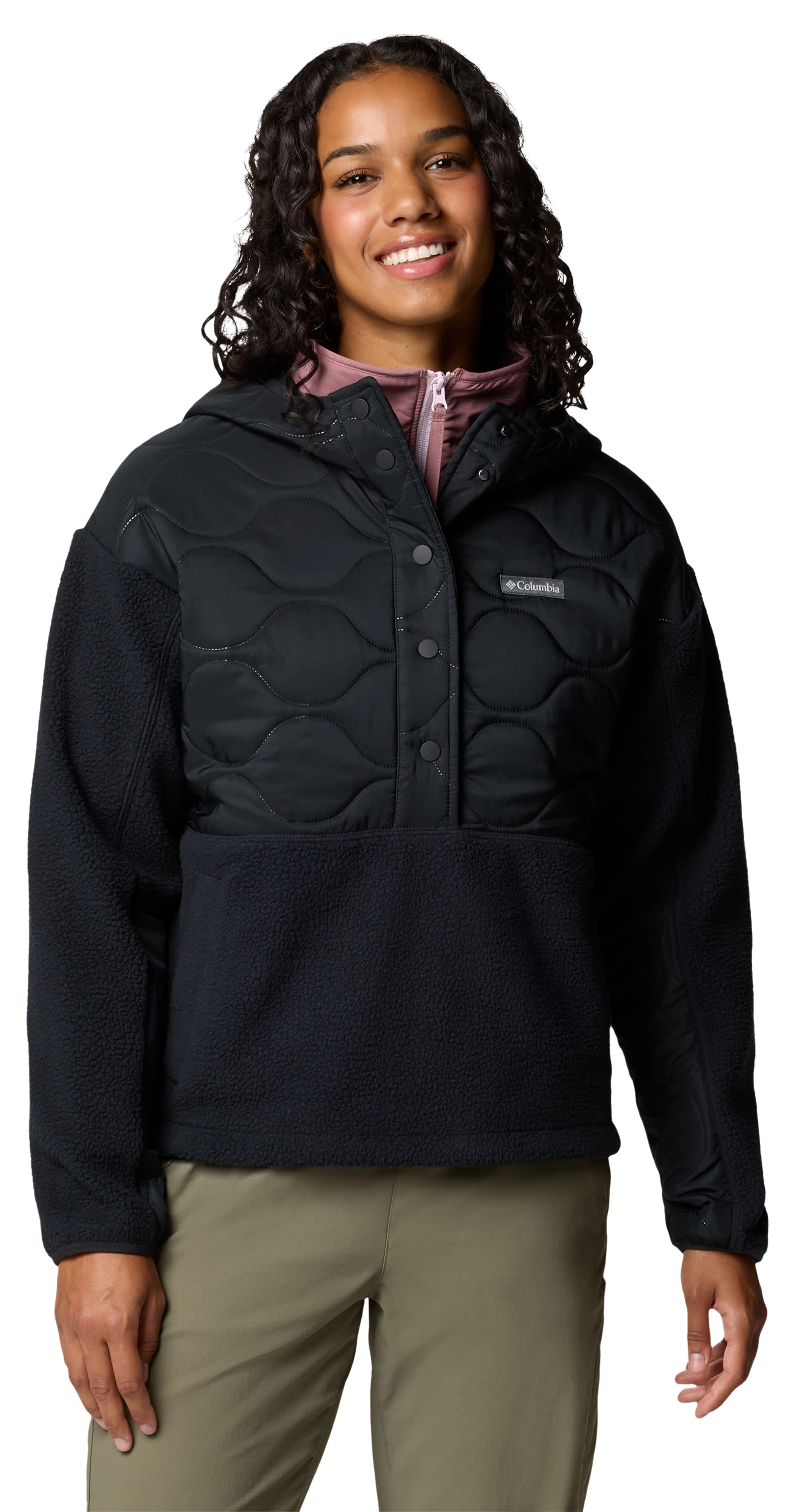 Image of Columbia Cloud Point Fleece Hooded Jacket for Ladies - Black - XXL