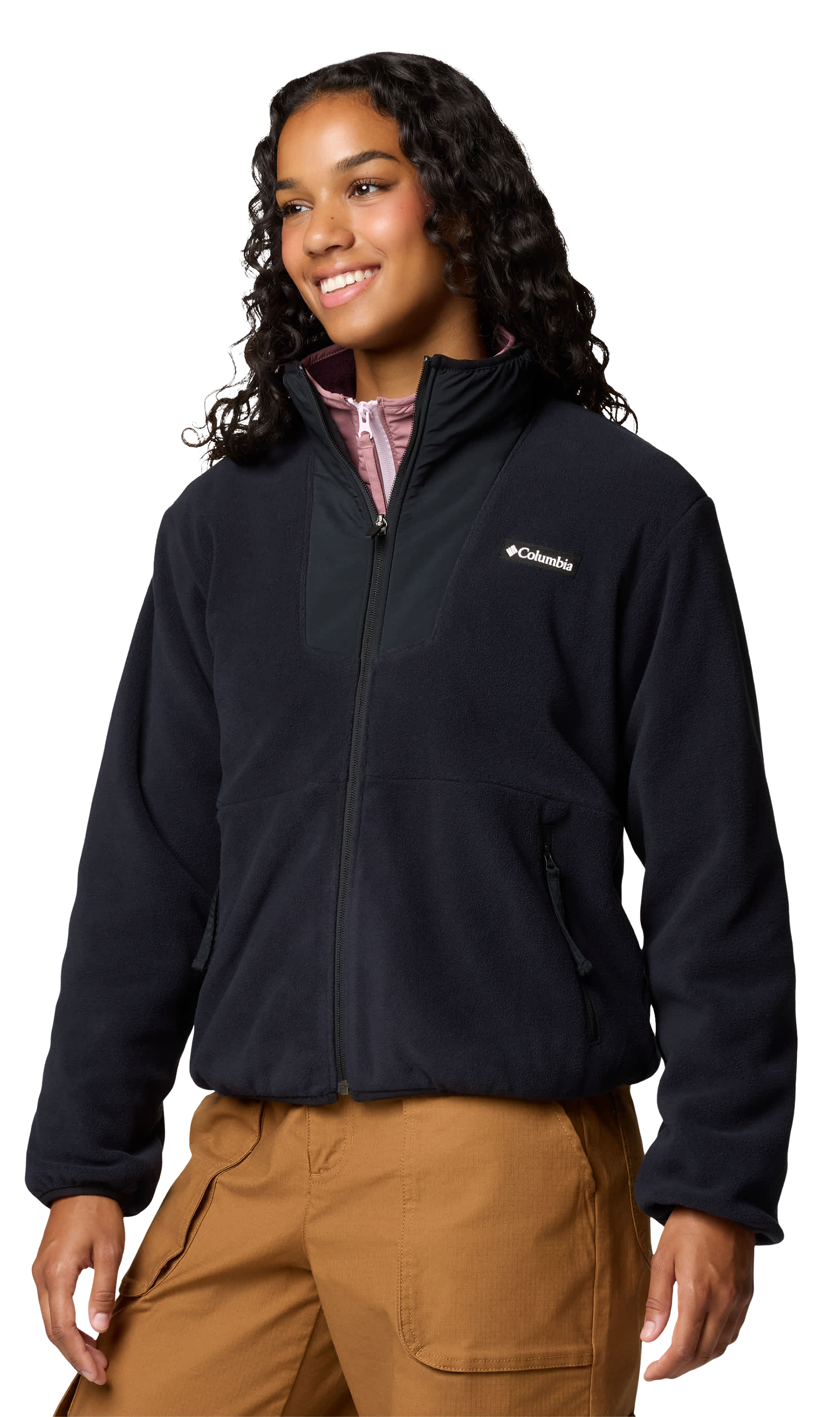 Image of Columbia Sequoia Grove Full-Zip Fleece Jacket for Ladies - Black - M