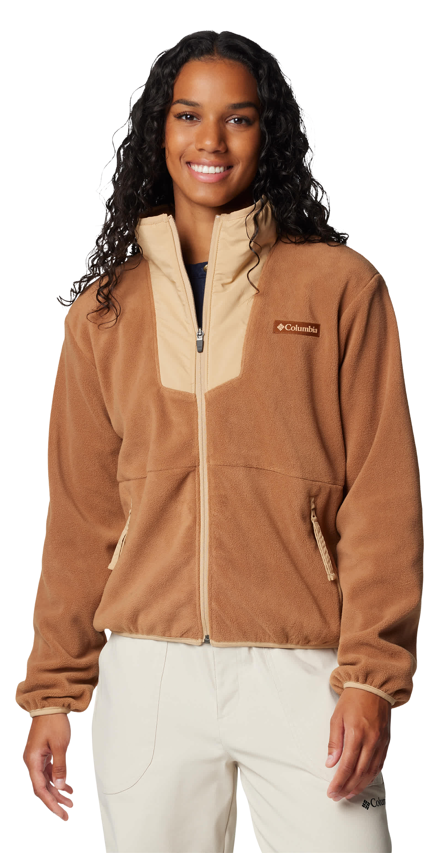 Image of Columbia Sequoia Grove Full-Zip Fleece Jacket for Ladies - Camel Brown/Canoe - S