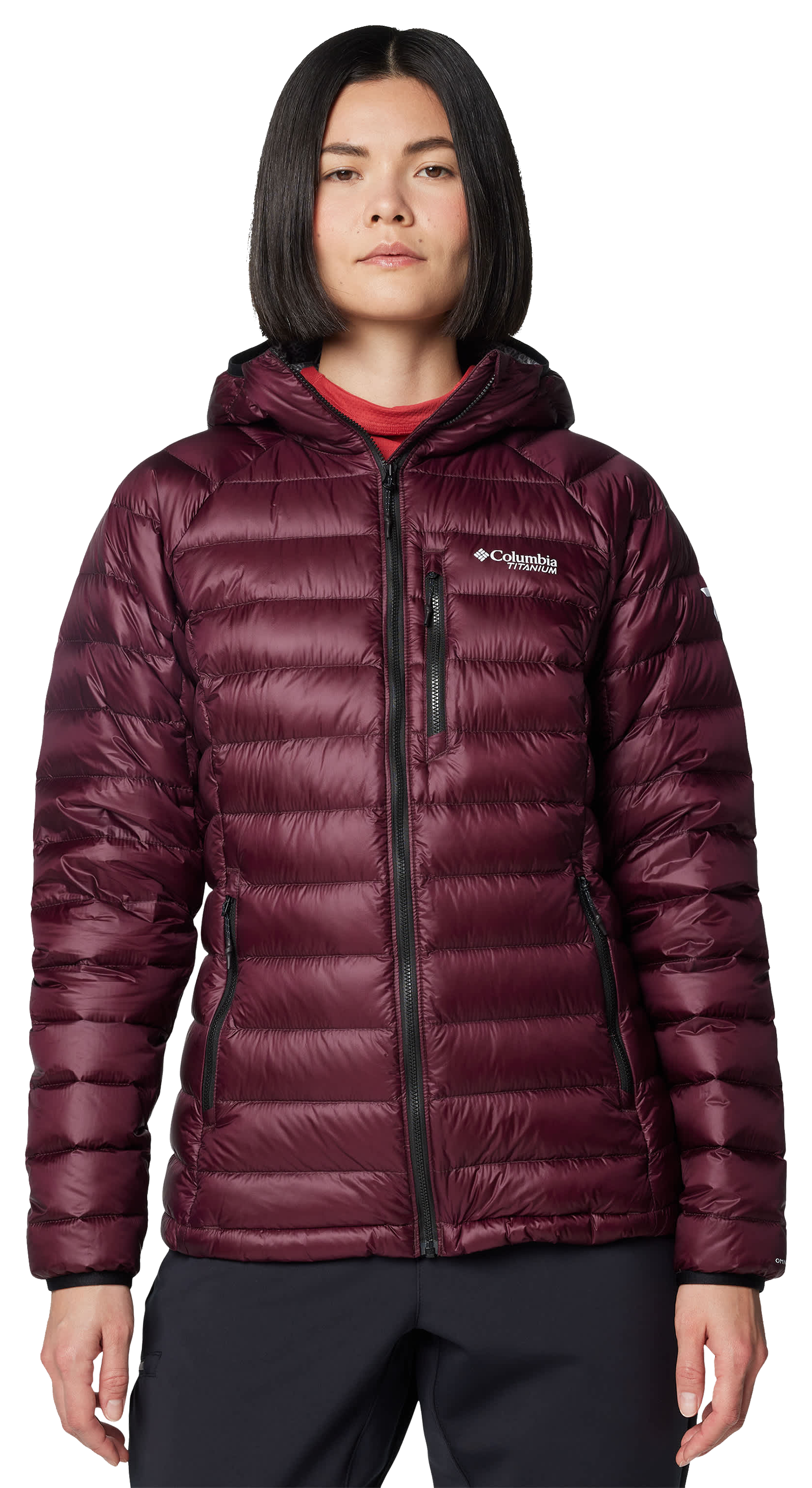 Image of Columbia Arctic Crest Down Hooded Jacket for Ladies - Moonvista - L