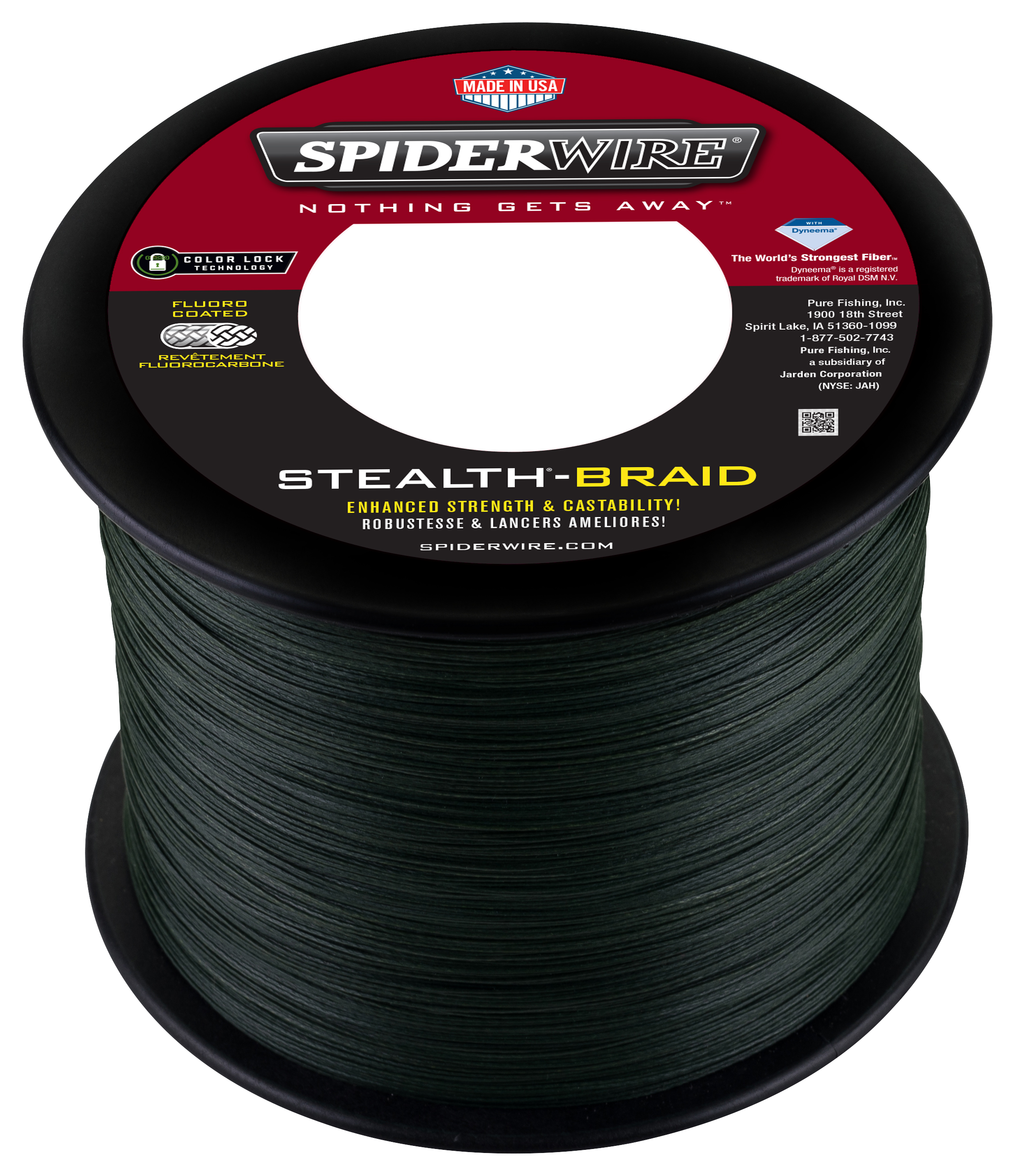 Image of SpiderWire Stealth Braid Fishing Line - 1500 Yards - 15 lb. test - Moss Green