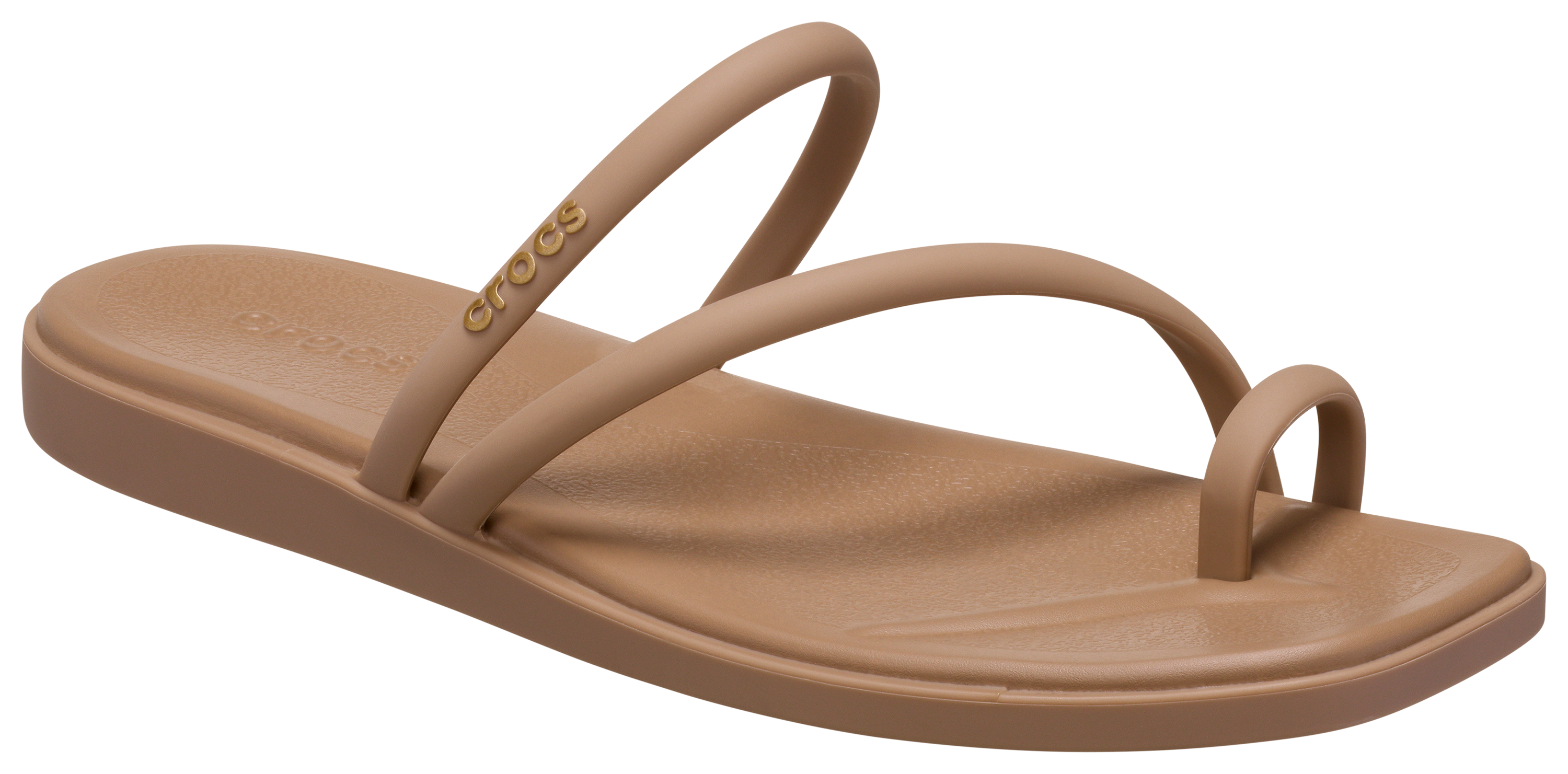 Image of Crocs Miami Toe-Loop Sandals for Ladies - Milk Chocolate