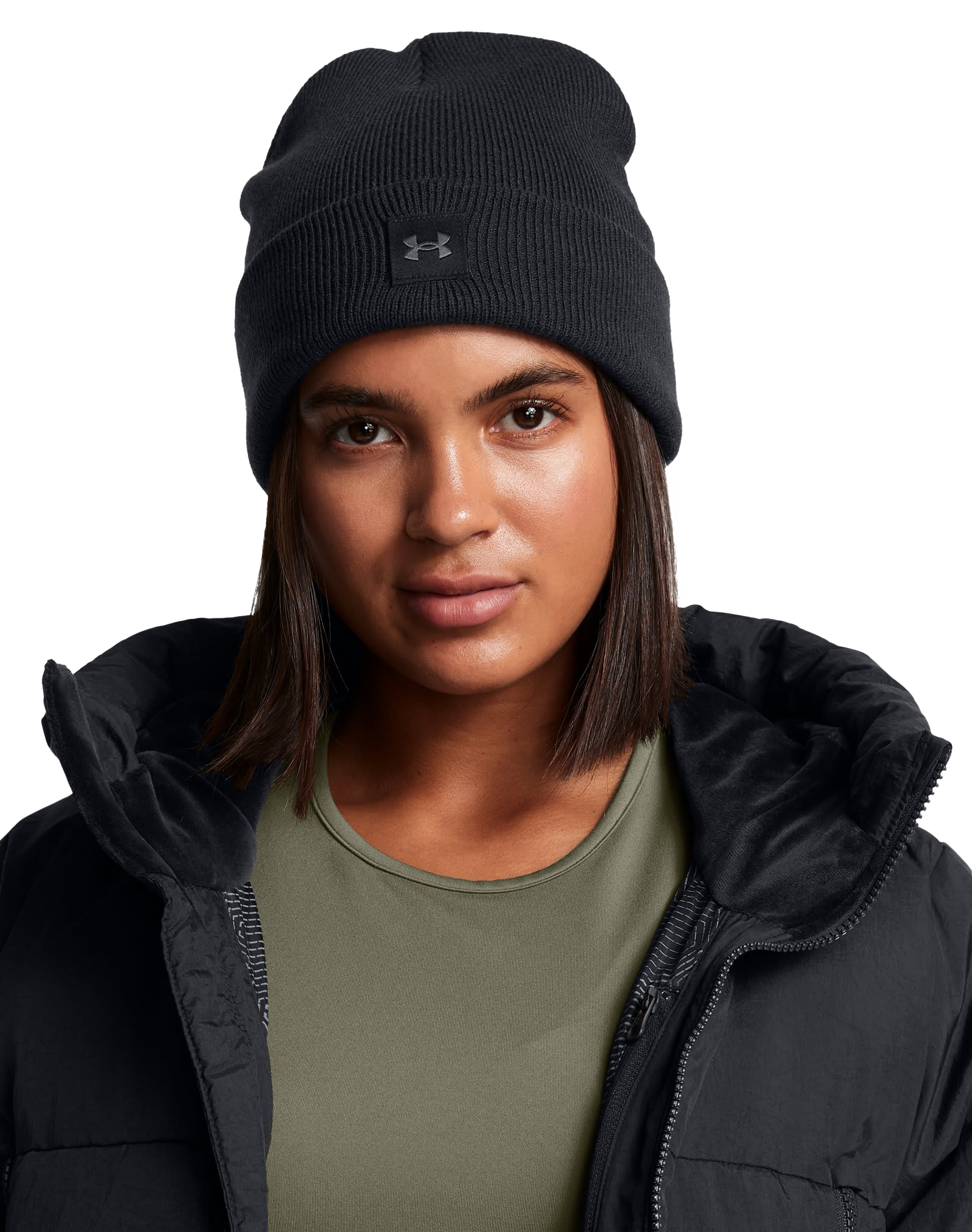 Image of Under Armour Halftime Cuff Beanie for Ladies - Black/Castlerock