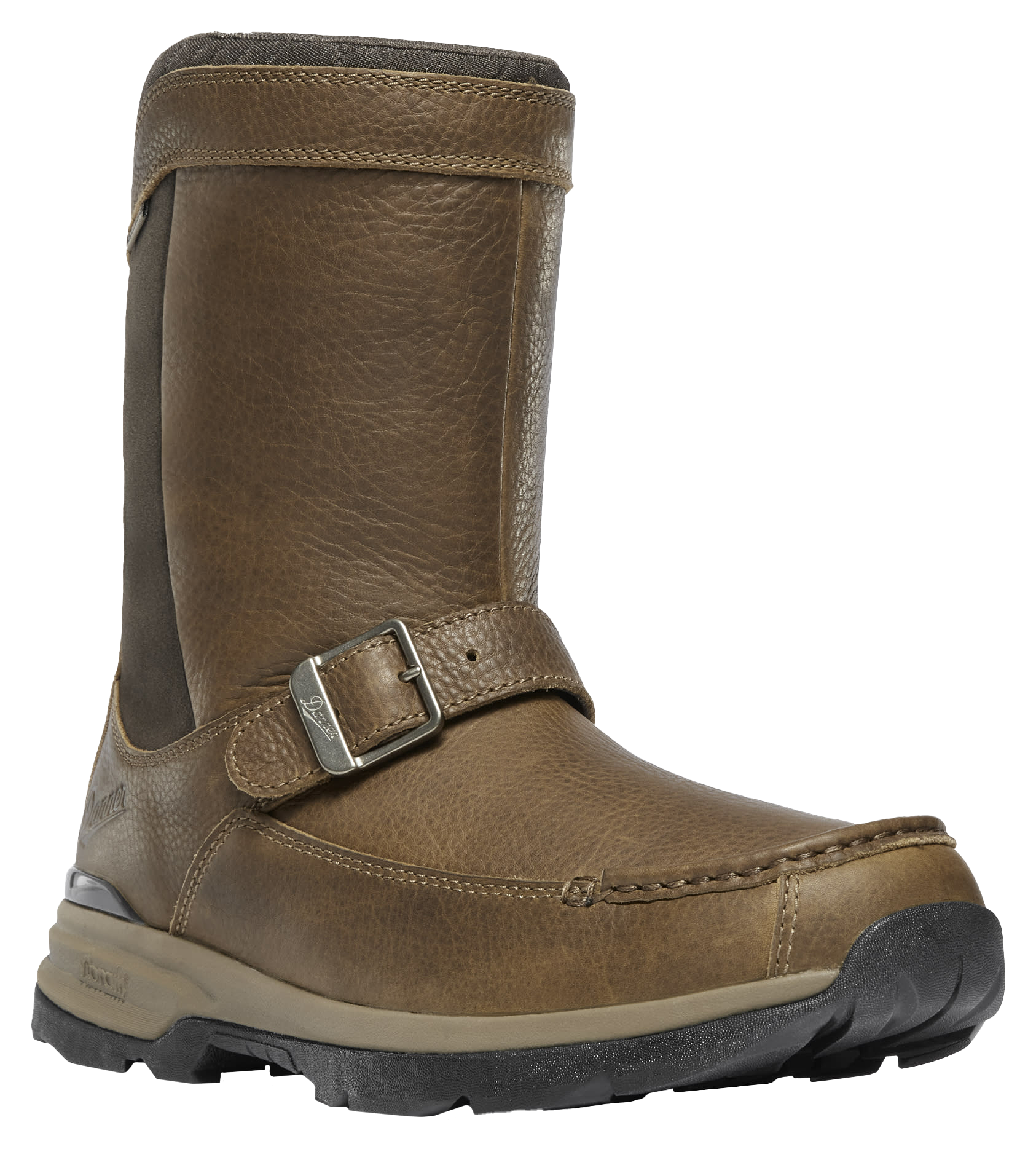 Image of Danner Recurve Waterproof Rear-Zip Moc-Toe Hunting Boots for Men - Light Brown - 7.5M