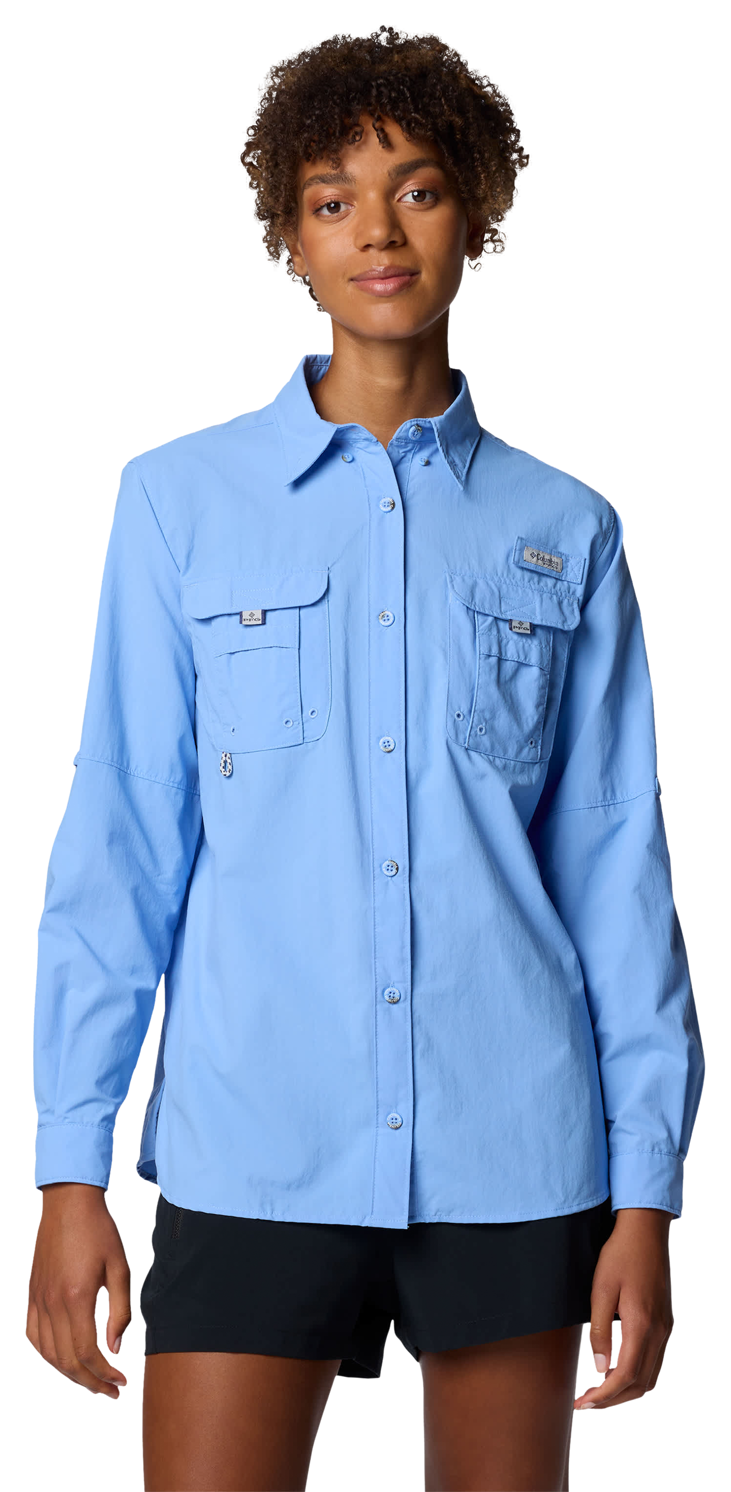 Image of Columbia PFG Bahama II Long-Sleeve Button-Down Shirt - White Cap