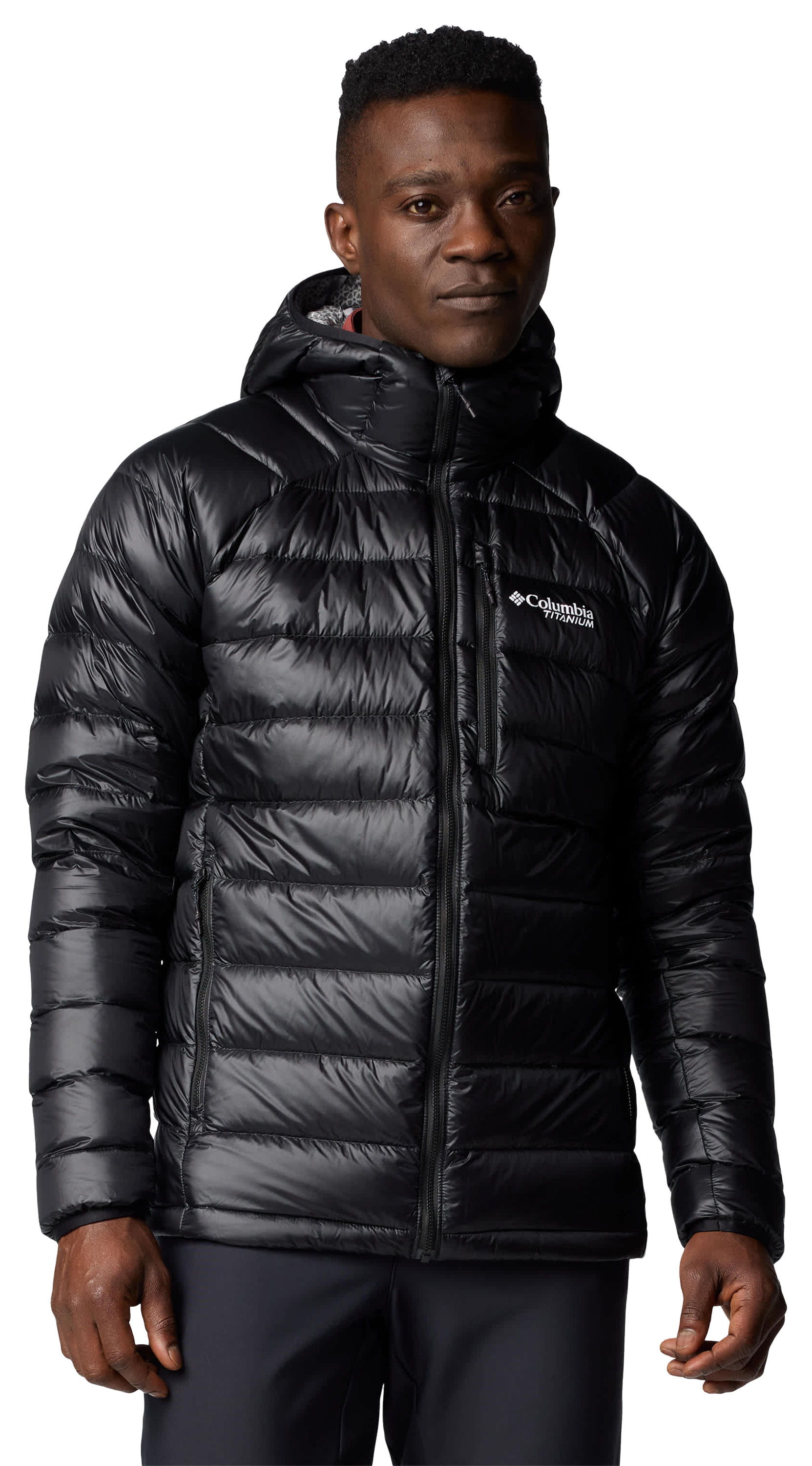 Image of Columbia Arctic Crest Down Hooded Jacket for Men - Black - S