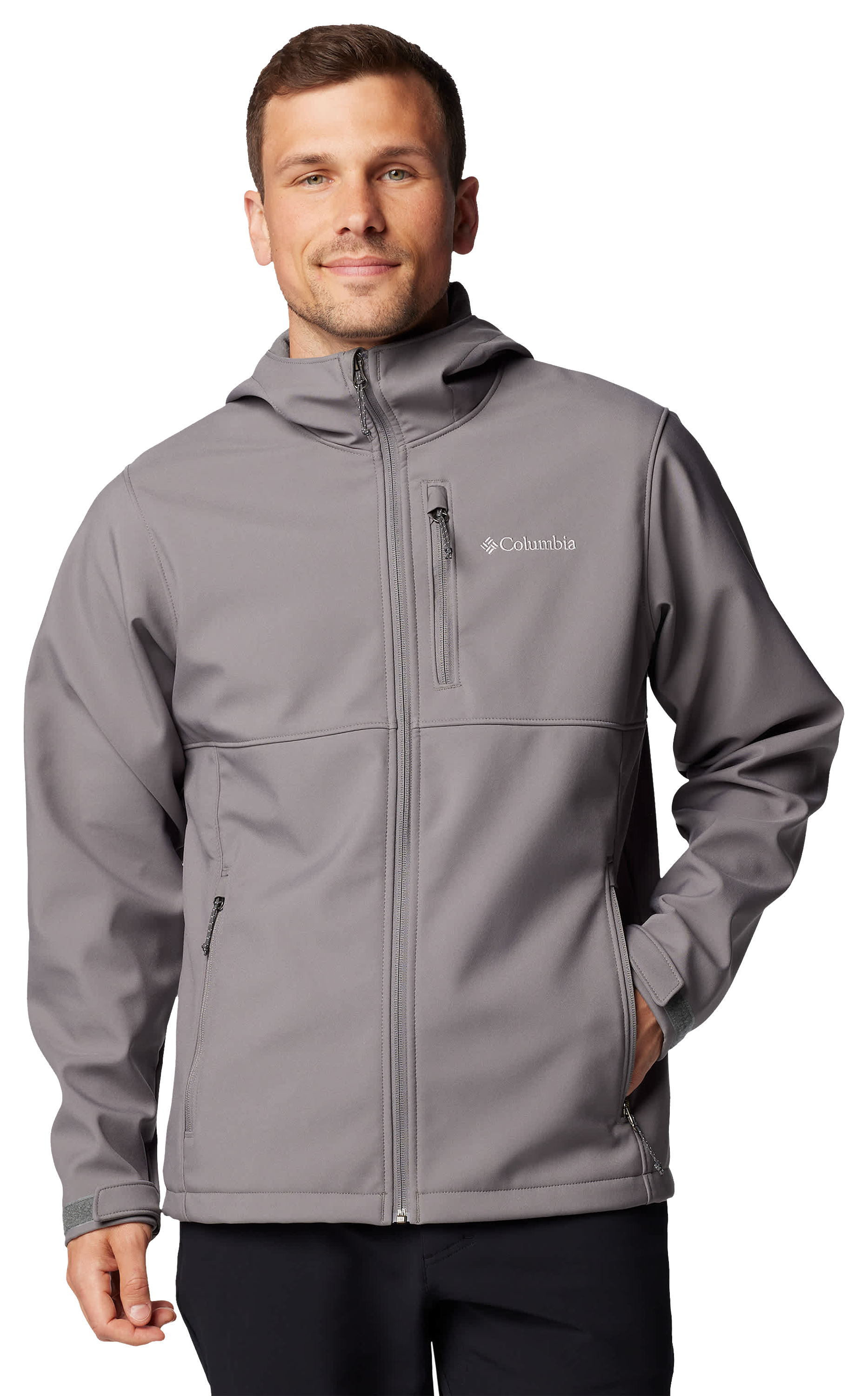 Image of Columbia Ascender II Hooded Softshell Jacket for Men - City Grey - S