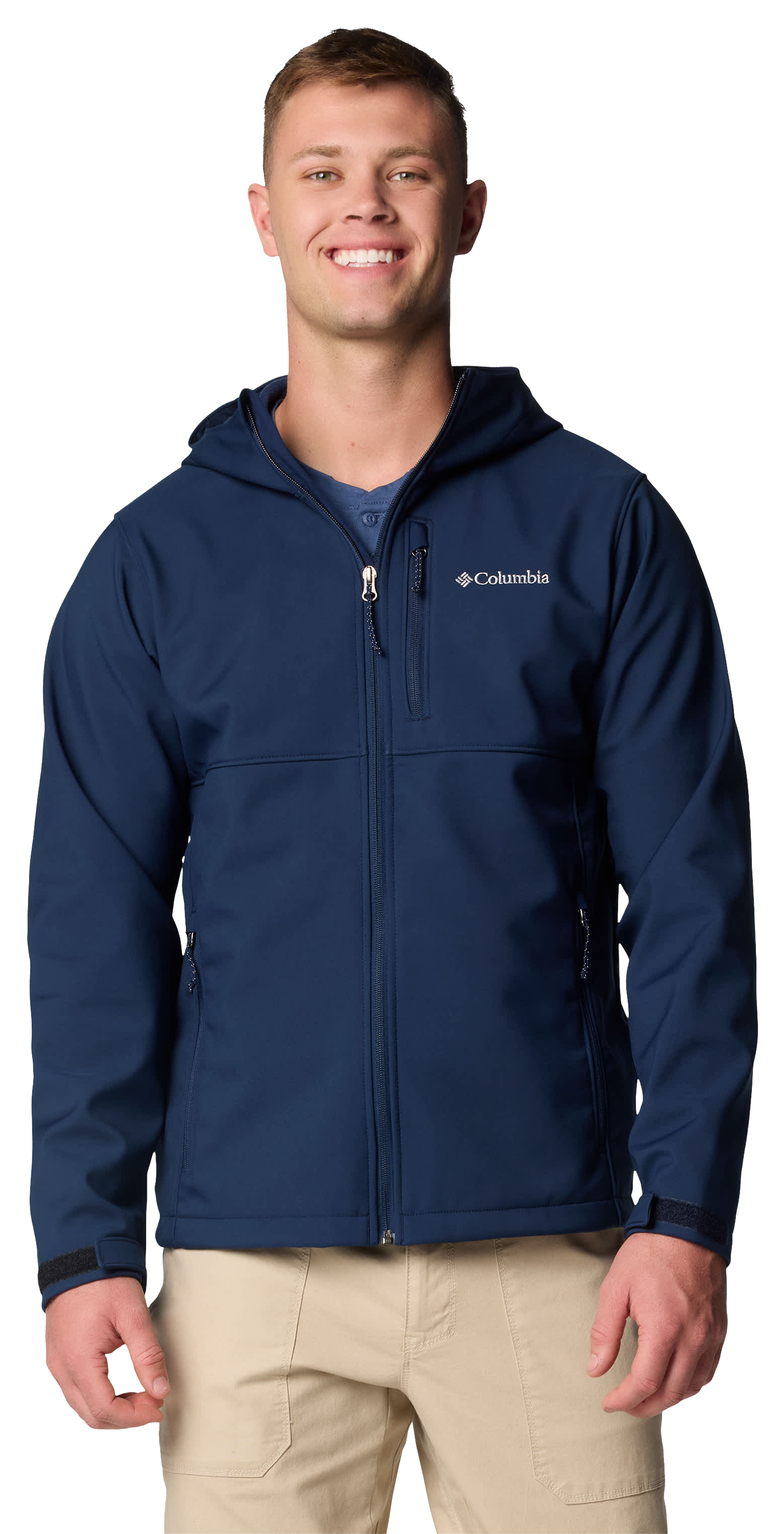 Image of Columbia Ascender II Hooded Softshell Jacket for Men - Collegiate Navy - XXL