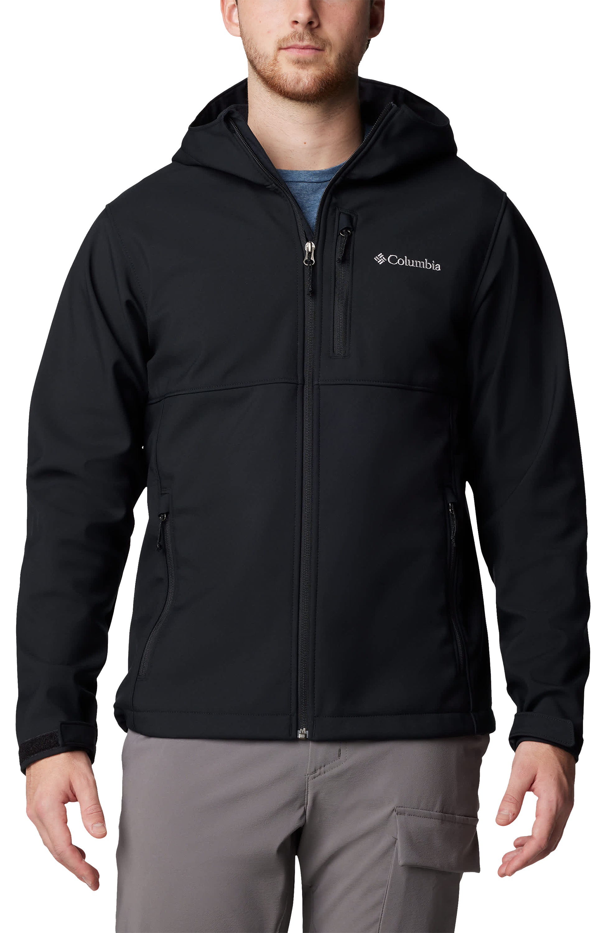 Image of Columbia Ascender II Hooded Softshell Jacket for Men - Black - XLT