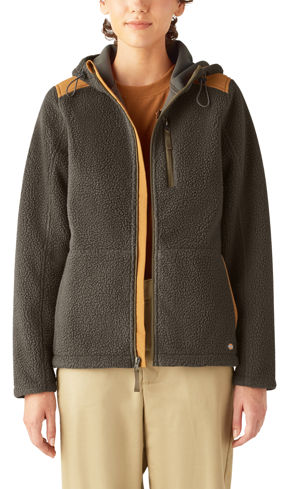 Image of Dickies High-Pile Fleece Jacket for Ladies - Moss Green - S