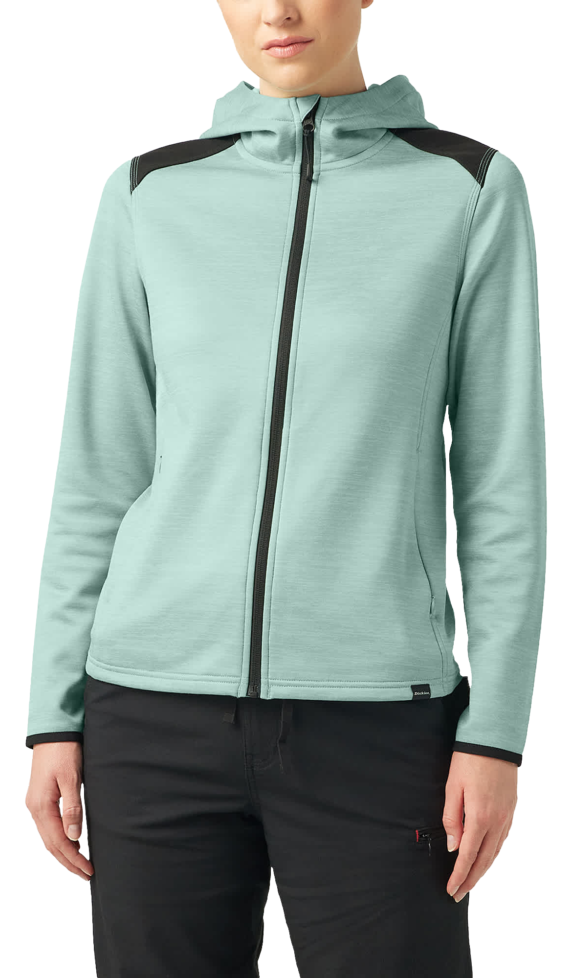 Image of Dickies Smooth Fleece Full-Zip Jacket for Ladies - Blue Surf Heather - XS