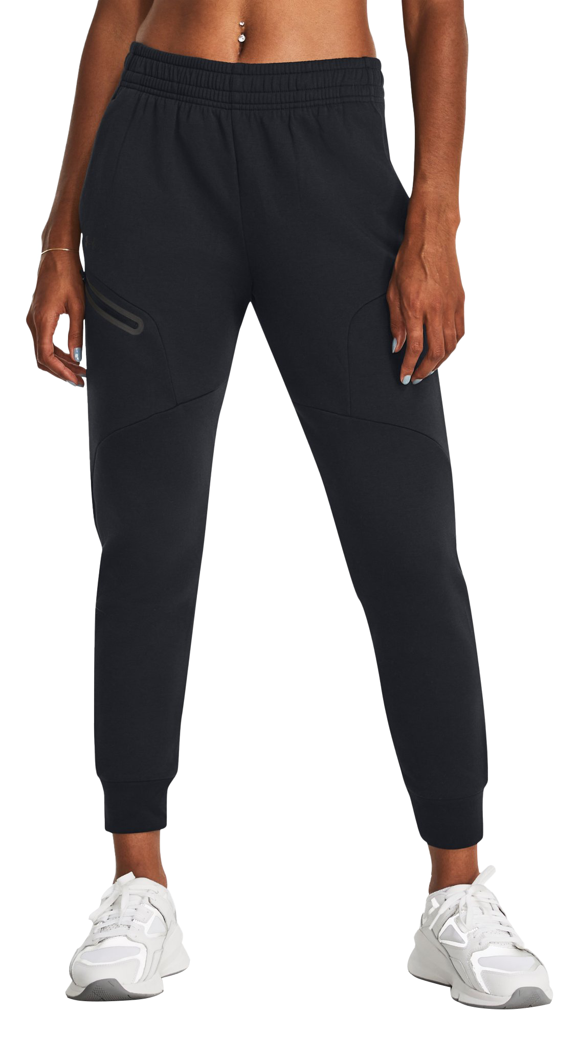 Image of Under Armour Unstoppable Fleece Joggers for Ladies - Black/Black - XS - Regular