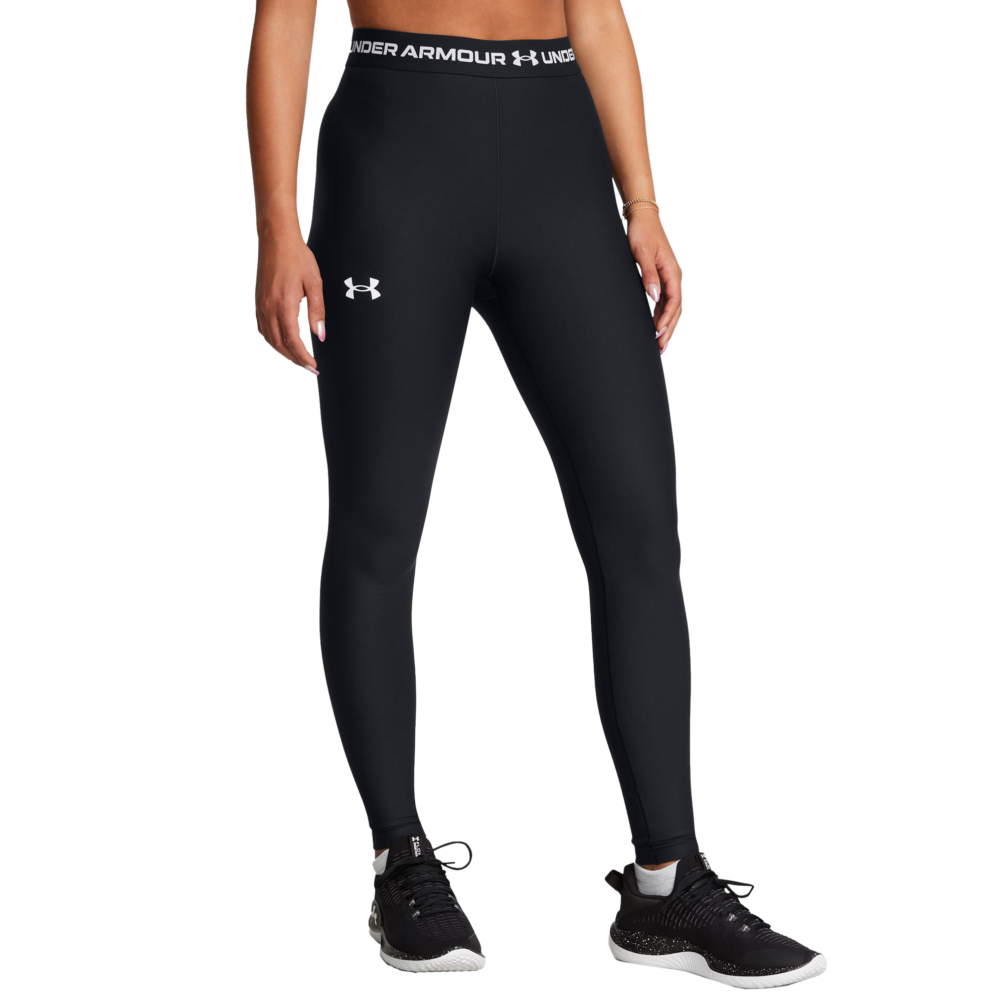 Image of Under Armour ColdGear OG Leggings for Ladies - Black/White - L