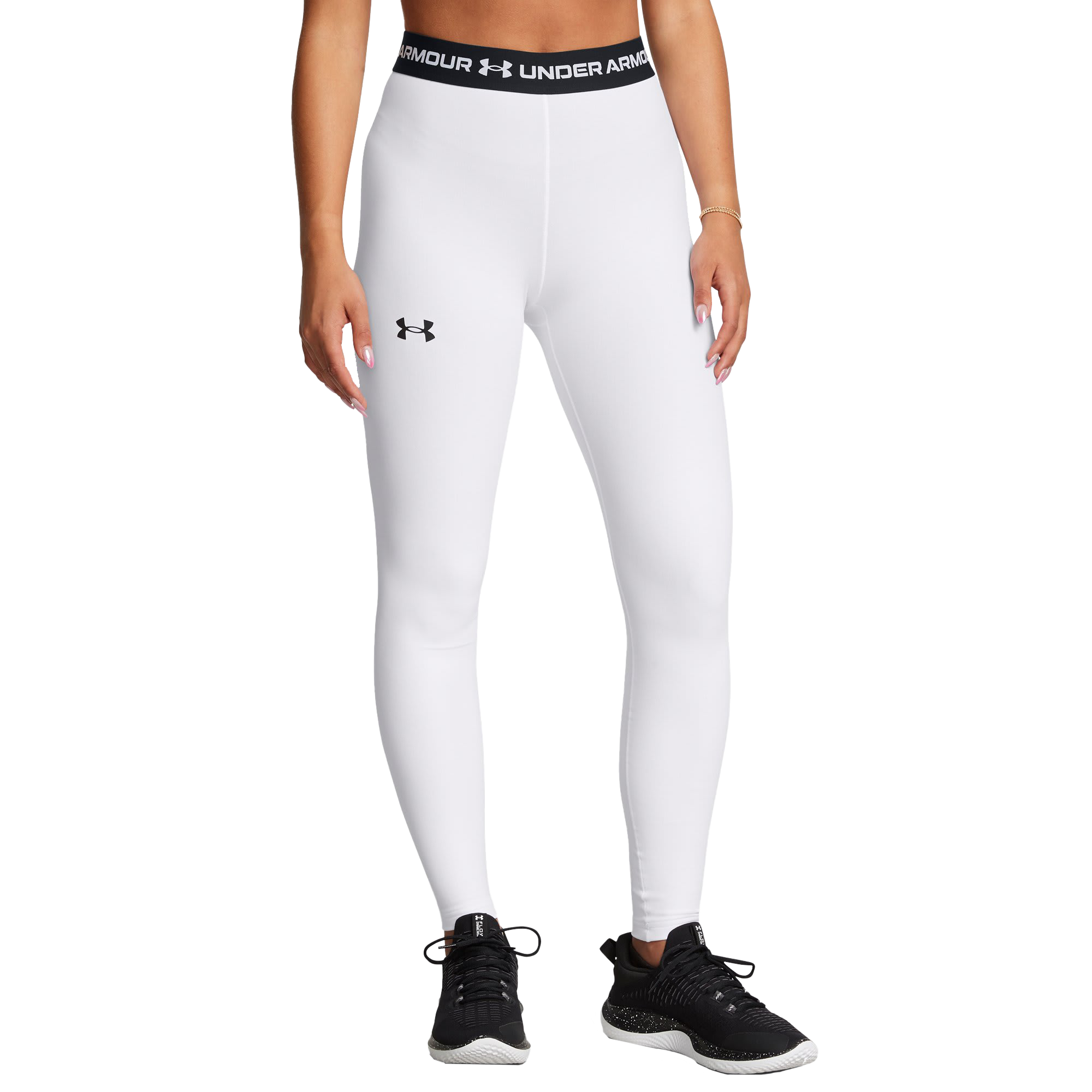 Image of Under Armour ColdGear OG Leggings for Ladies - White/Black - M