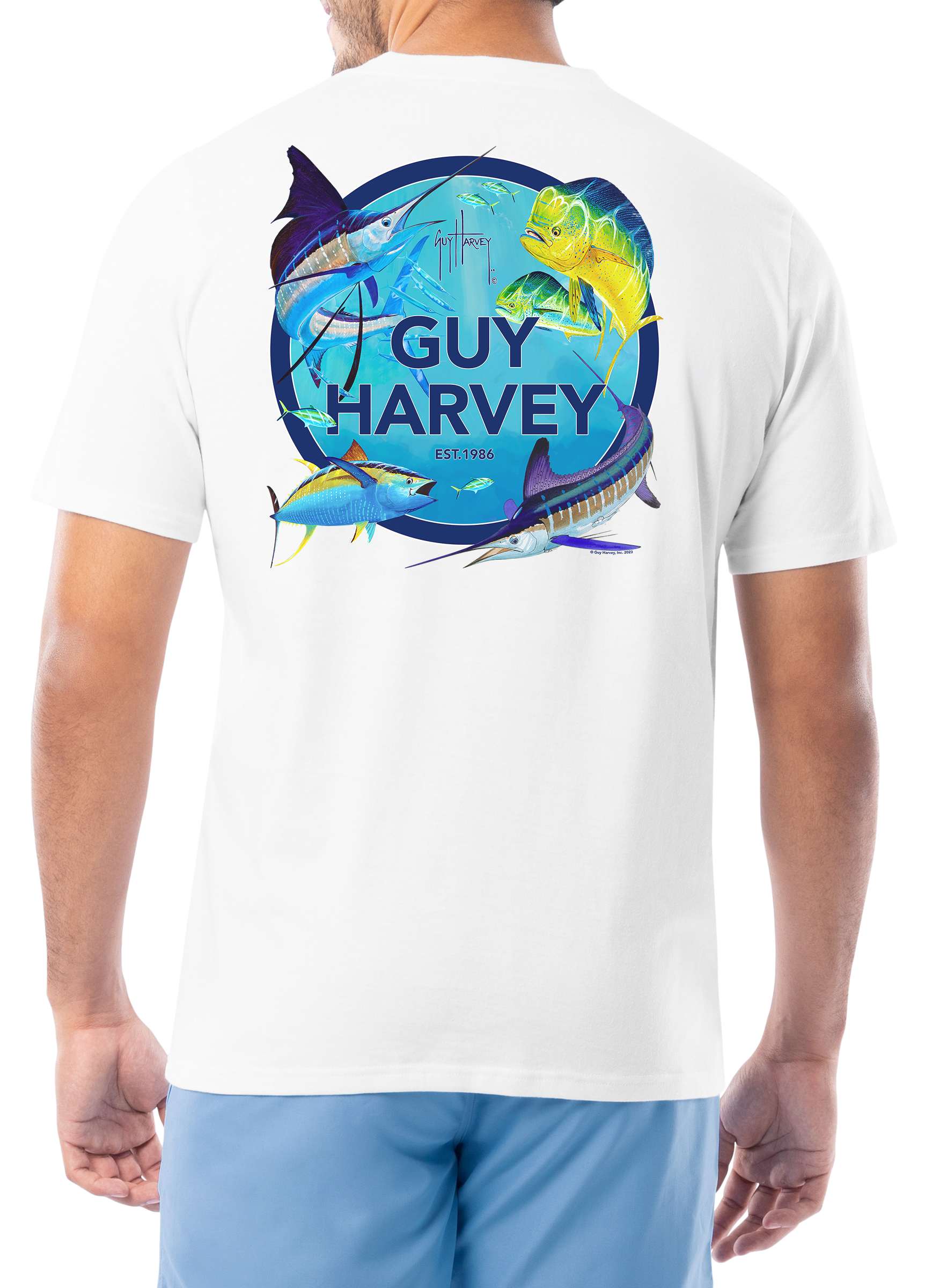 GUY HARVEY Collage Short-Sleeve T-Shirt for Men