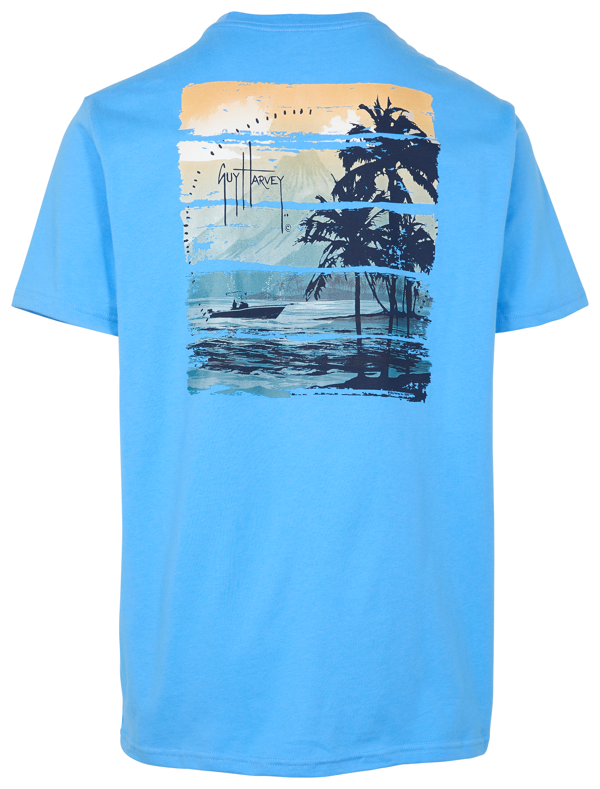 GUY HARVEY Horizon Short-Sleeve Pocket T-Shirt for Men