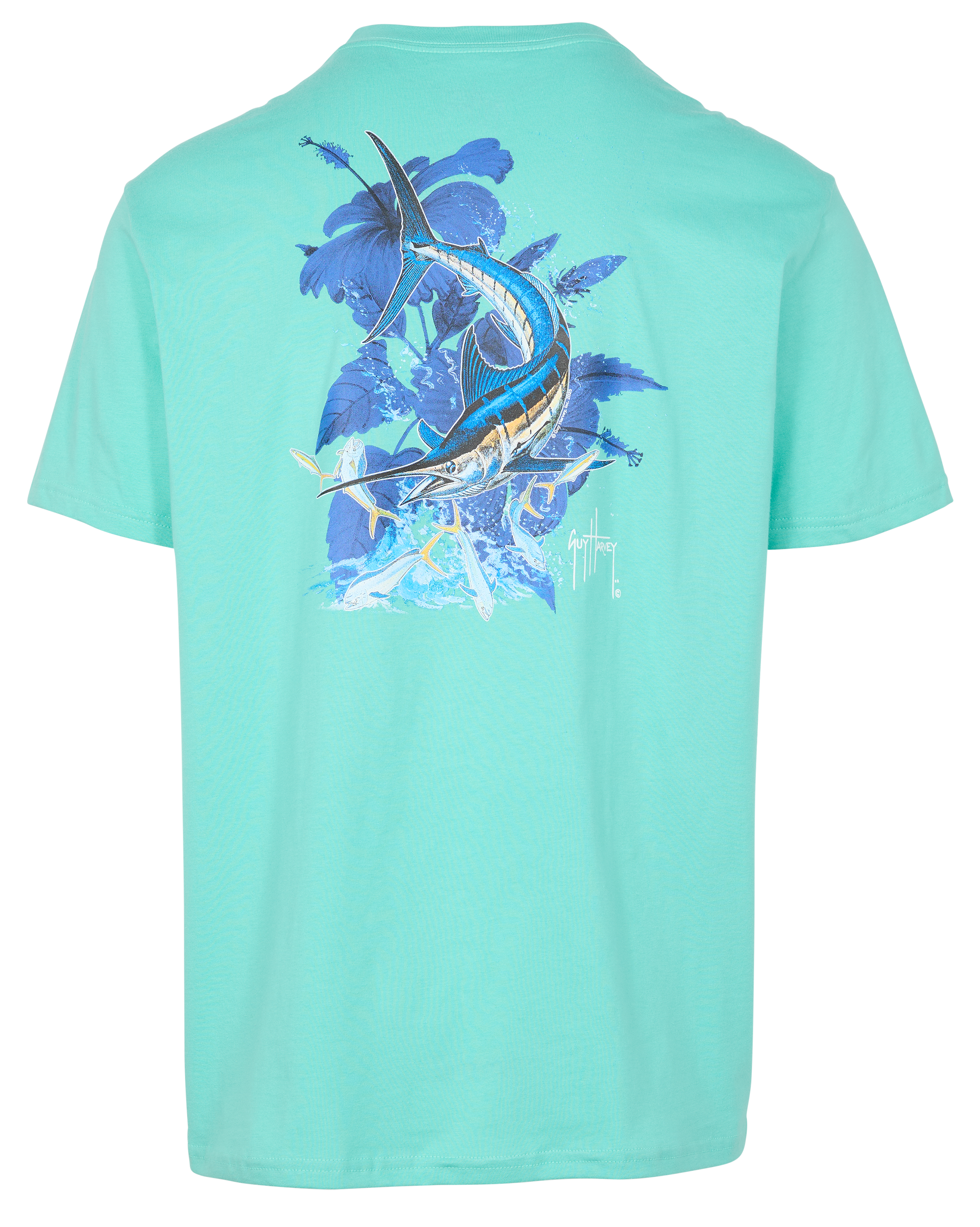 GUY HARVEY White Night Short-Sleeve Pocket T-Shirt for Men