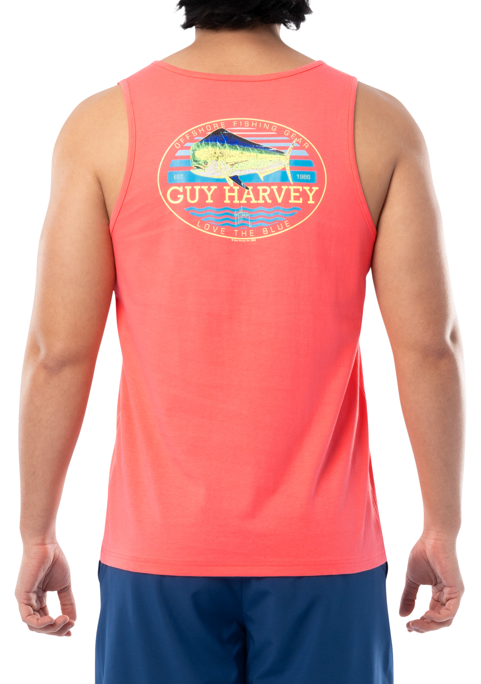 Image of Guy Harvey Retro Style Mahi Tank Top for Men - Dubarry