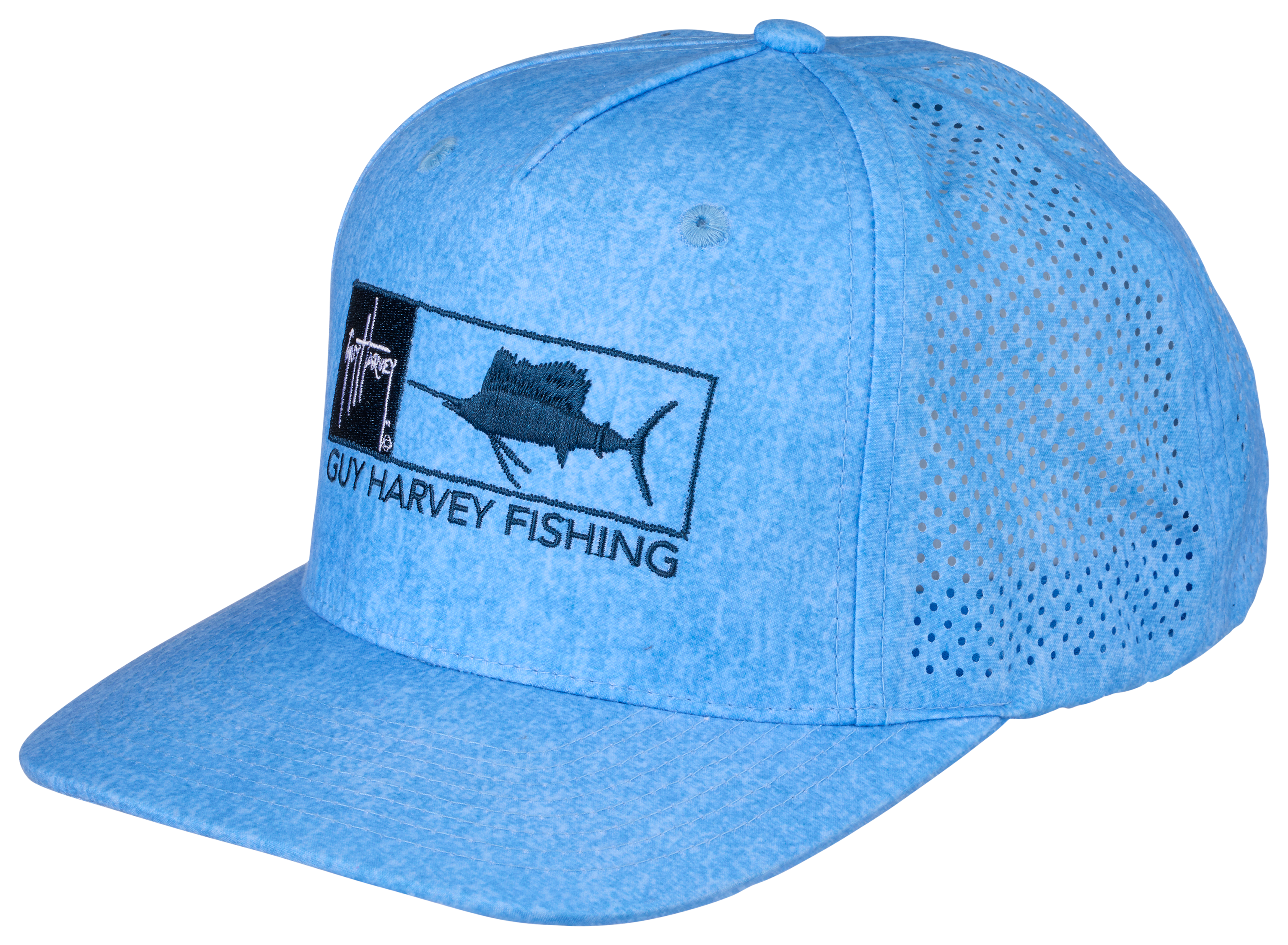 GUY HARVEY Sail Rubber Patch Performance Snap-Back Cap