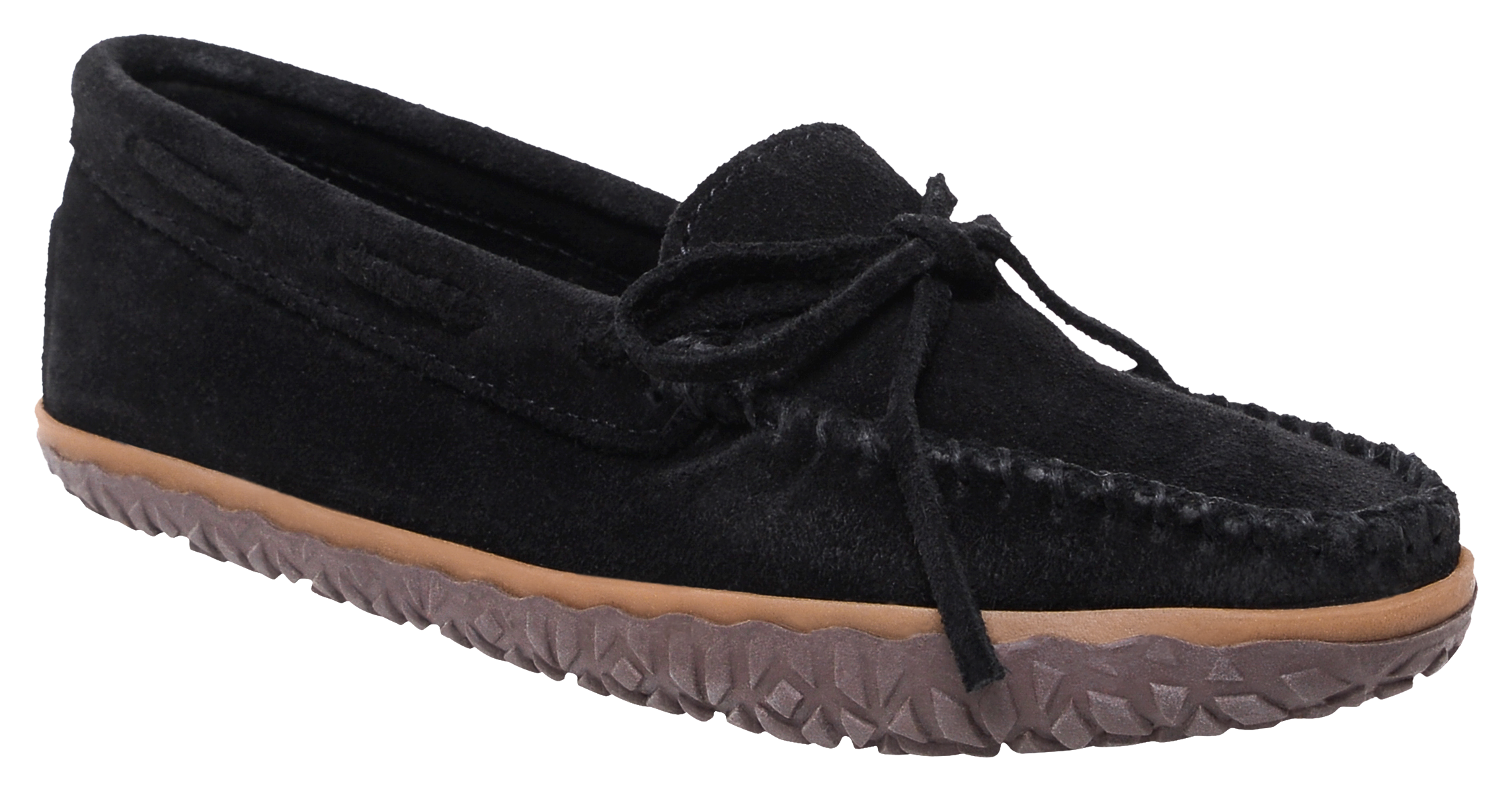 Image of Minnetonka Tie Tread Casual Shoes for Ladies - Black - 11M