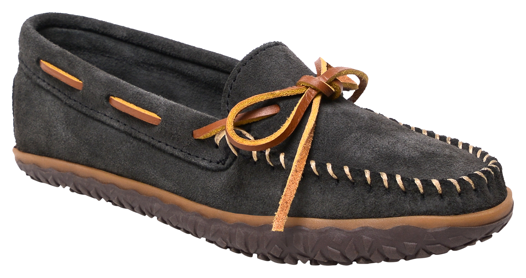 Image of Minnetonka Tie Tread Casual Shoes for Ladies - Charcoal