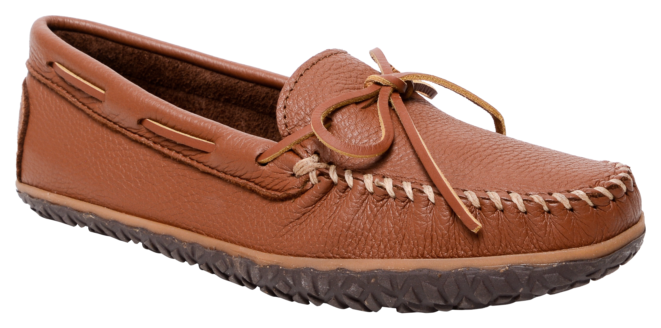 Image of Minnetonka Moosehide Tread Moccasins for Men - Carmel