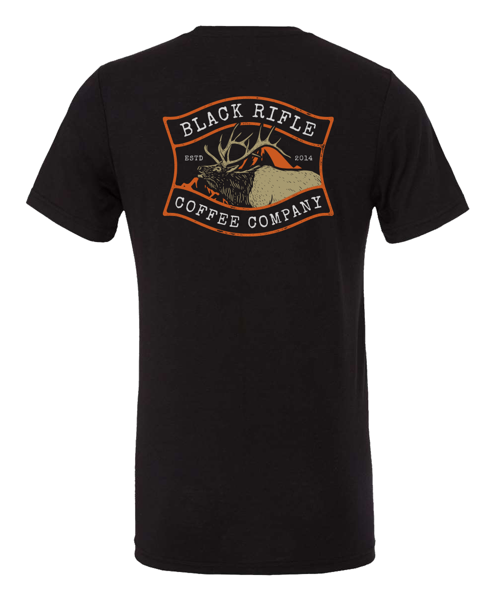 Image of Black Rifle Coffee Company Elk Camp Short-Sleeve T-Shirt for Men - Black - M