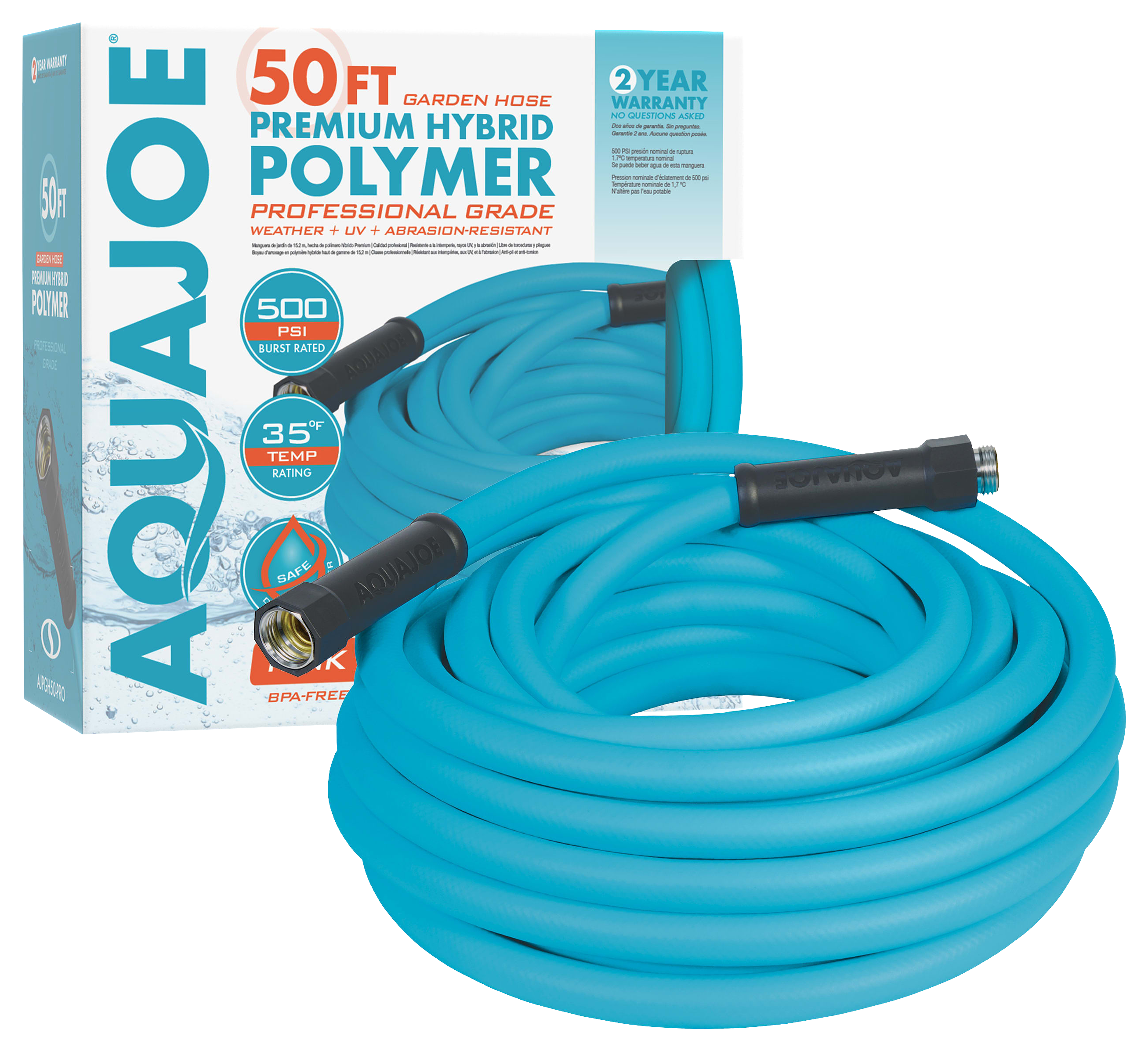 Image of "Aqua Joe Hybrid FLEX Professional-Grade 50' x 5/8"" Hose"