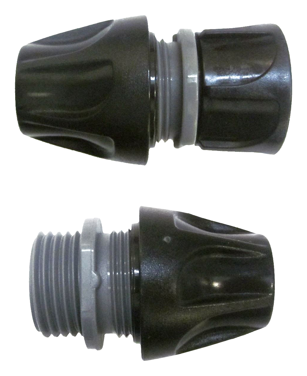 Image of Aqua Joe Male and Female End Fittings for Expandable Hose