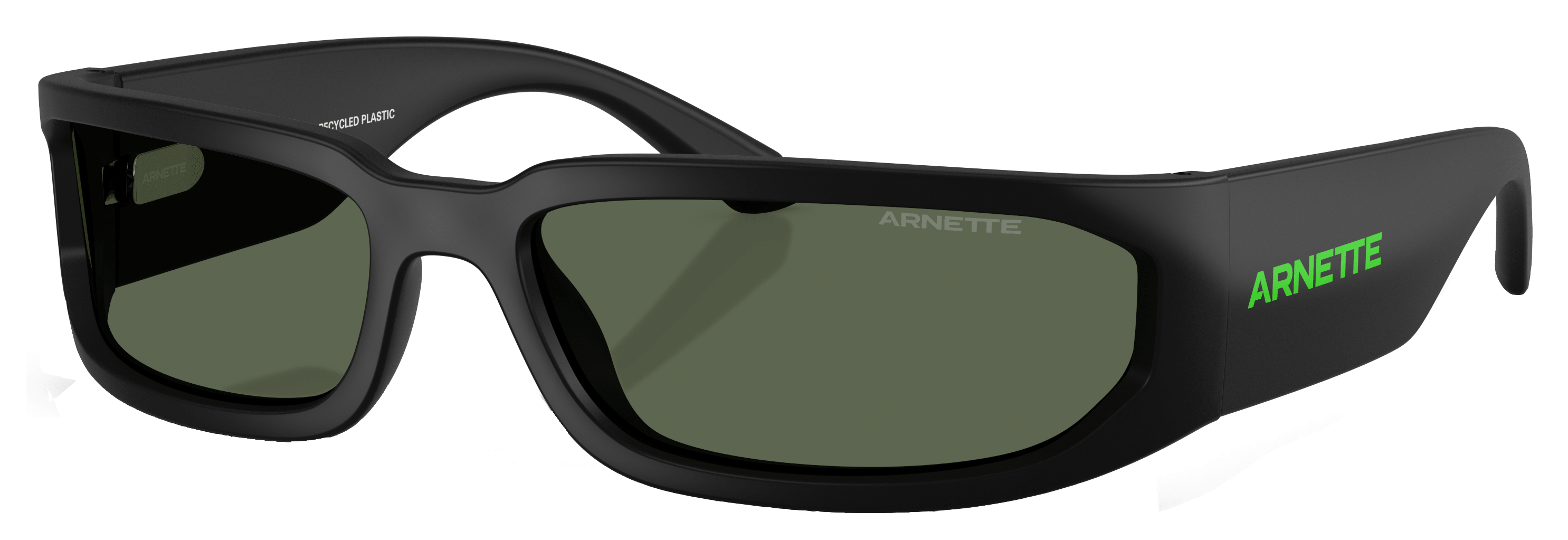 Image of Arnette Smaze AN4349 Sunglasses - Matte Black/Dark Green - Large