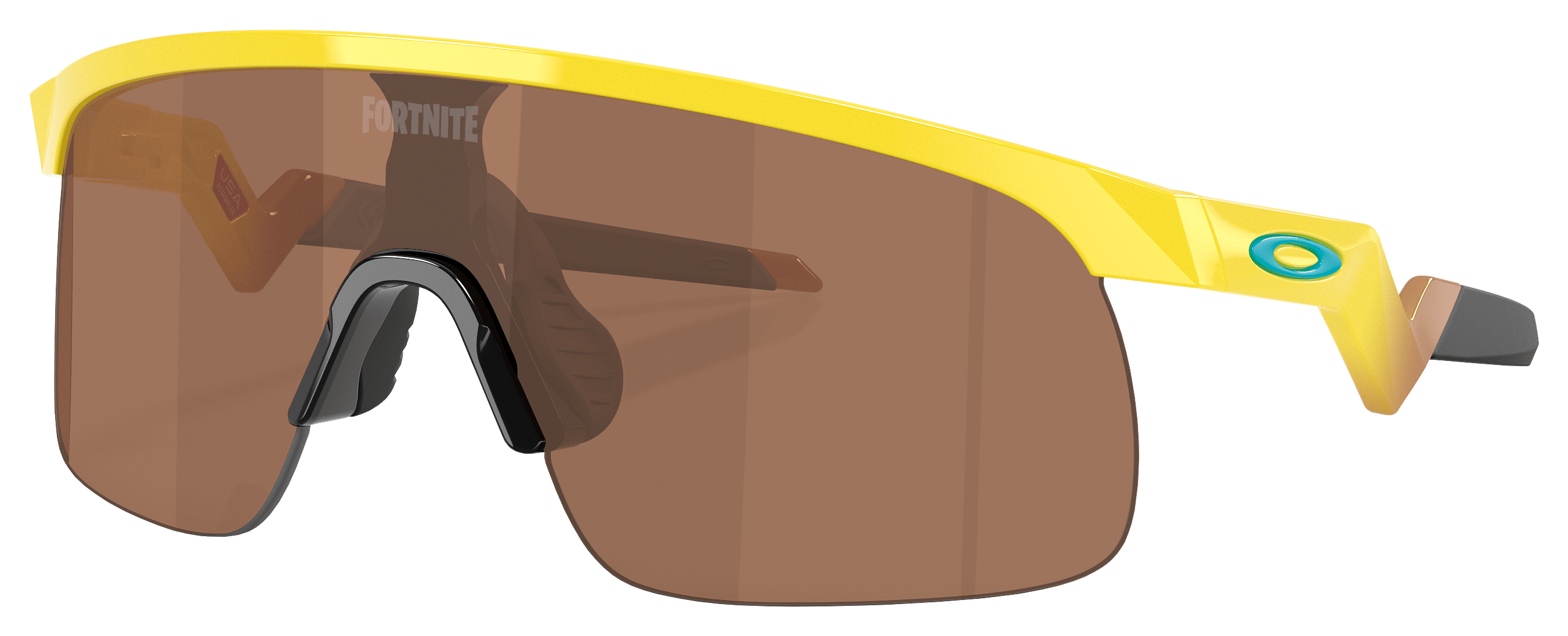 Image of Oakley Jr. X Fortnite Peely Resistor OJ9010 Prizm Bronze Mirror Sunglasses for Kids