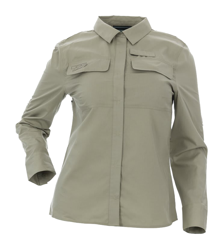 Image of DSG Outerwear Field Long-Sleeve Button-Down Shirt for Ladies - Khaki