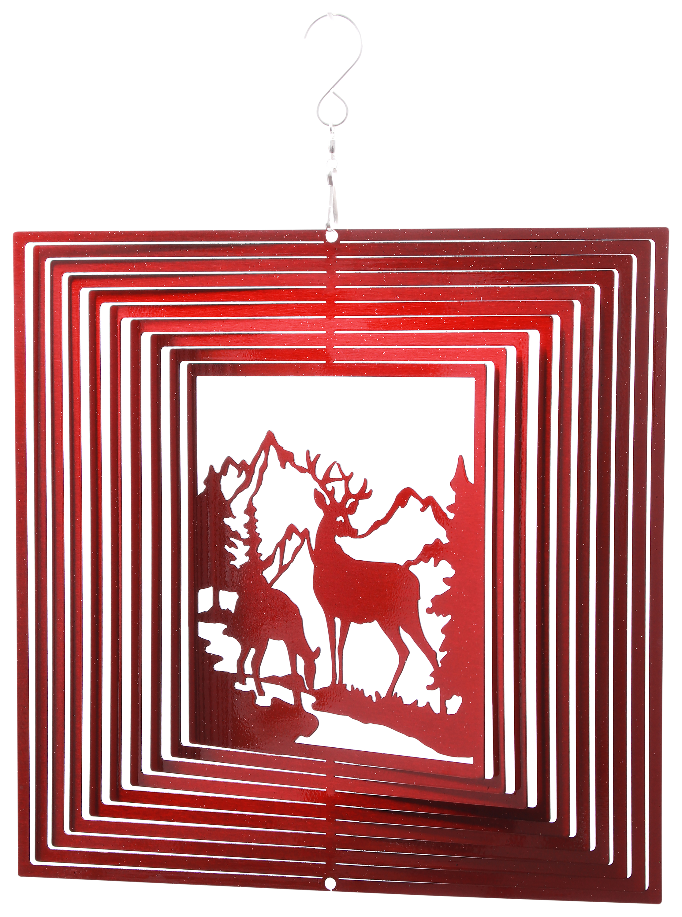Image of "Evergreen Enterprises 10"" Deer Square Metal Spectrum Spinner"